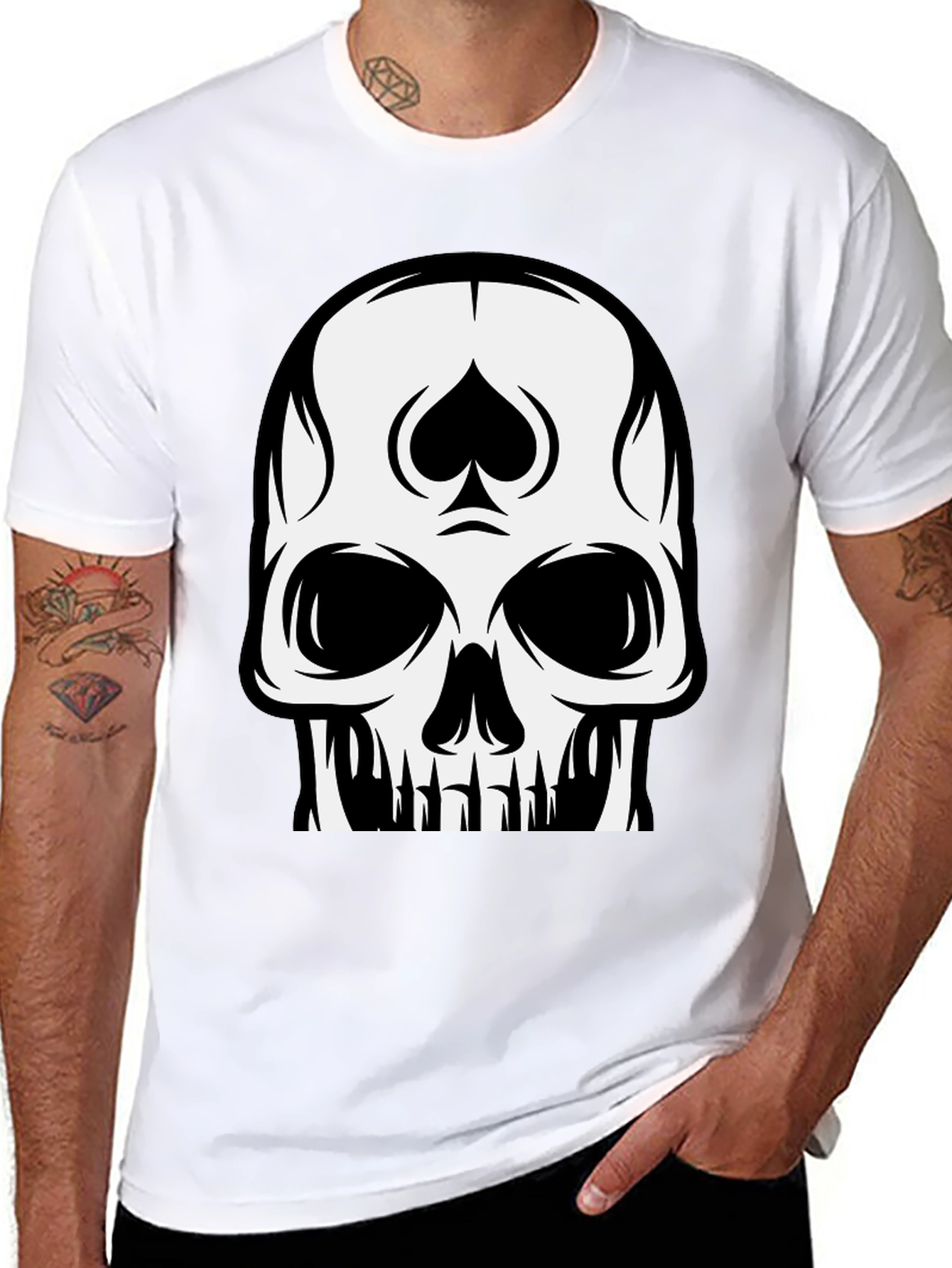 Skull Spade Black T-Shirt