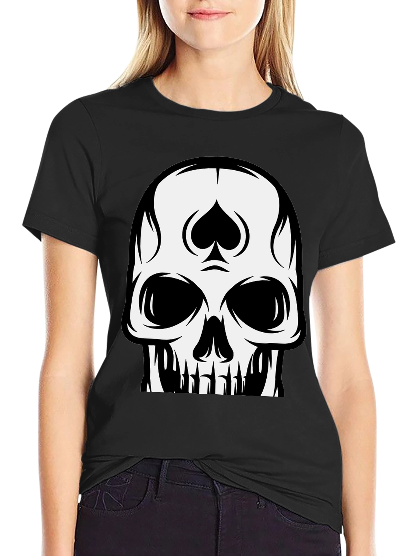 Skull Spade Black T-Shirt