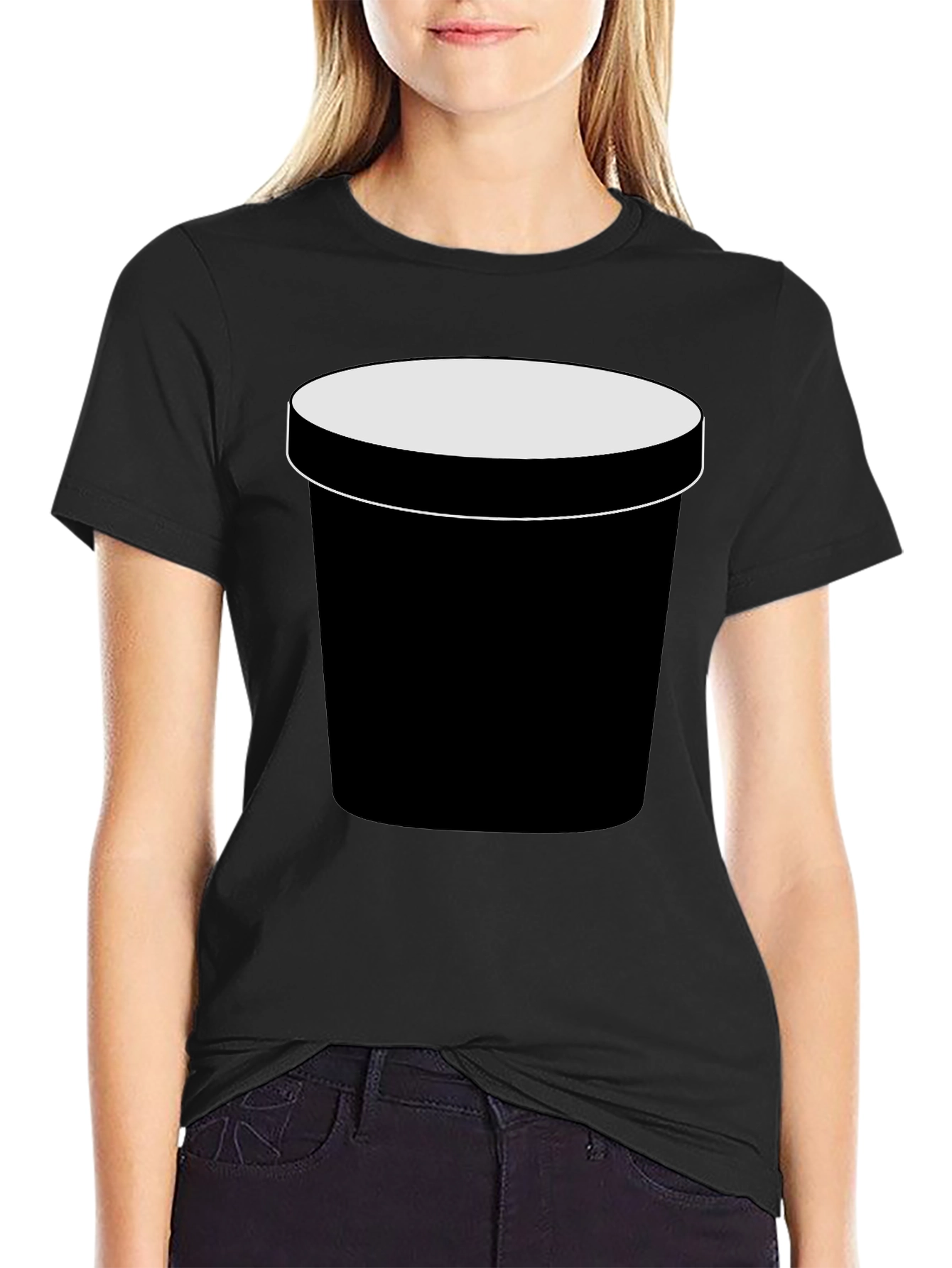 Black Ice Cream Pint T-Shirt - Foodie Fashion