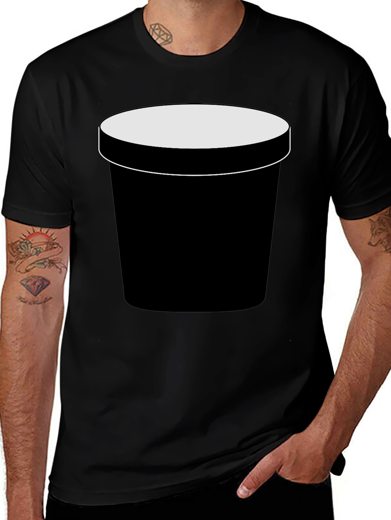 Black Ice Cream Pint T-Shirt - Foodie Fashion