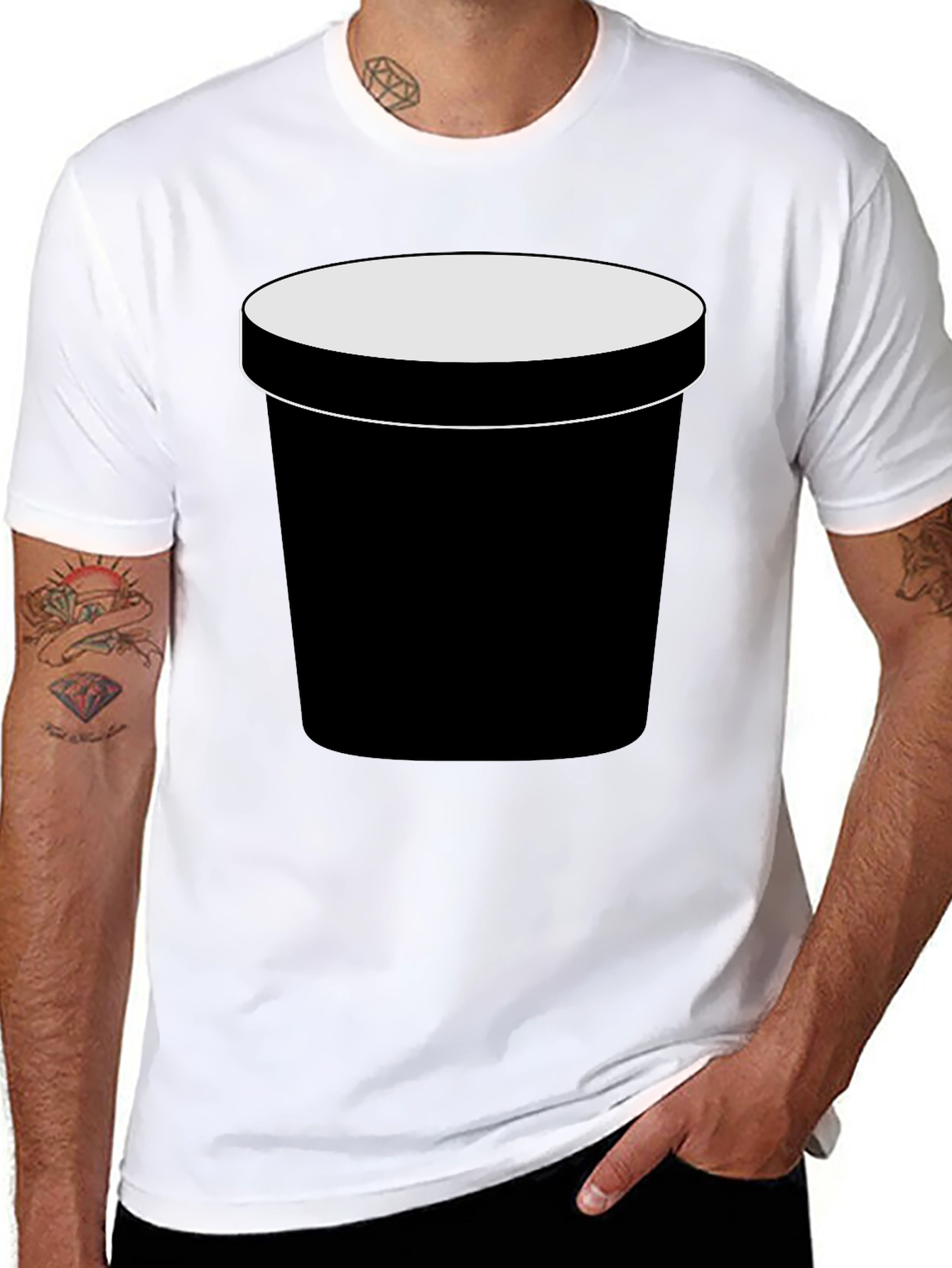 Black Ice Cream Pint T-Shirt - Foodie Fashion