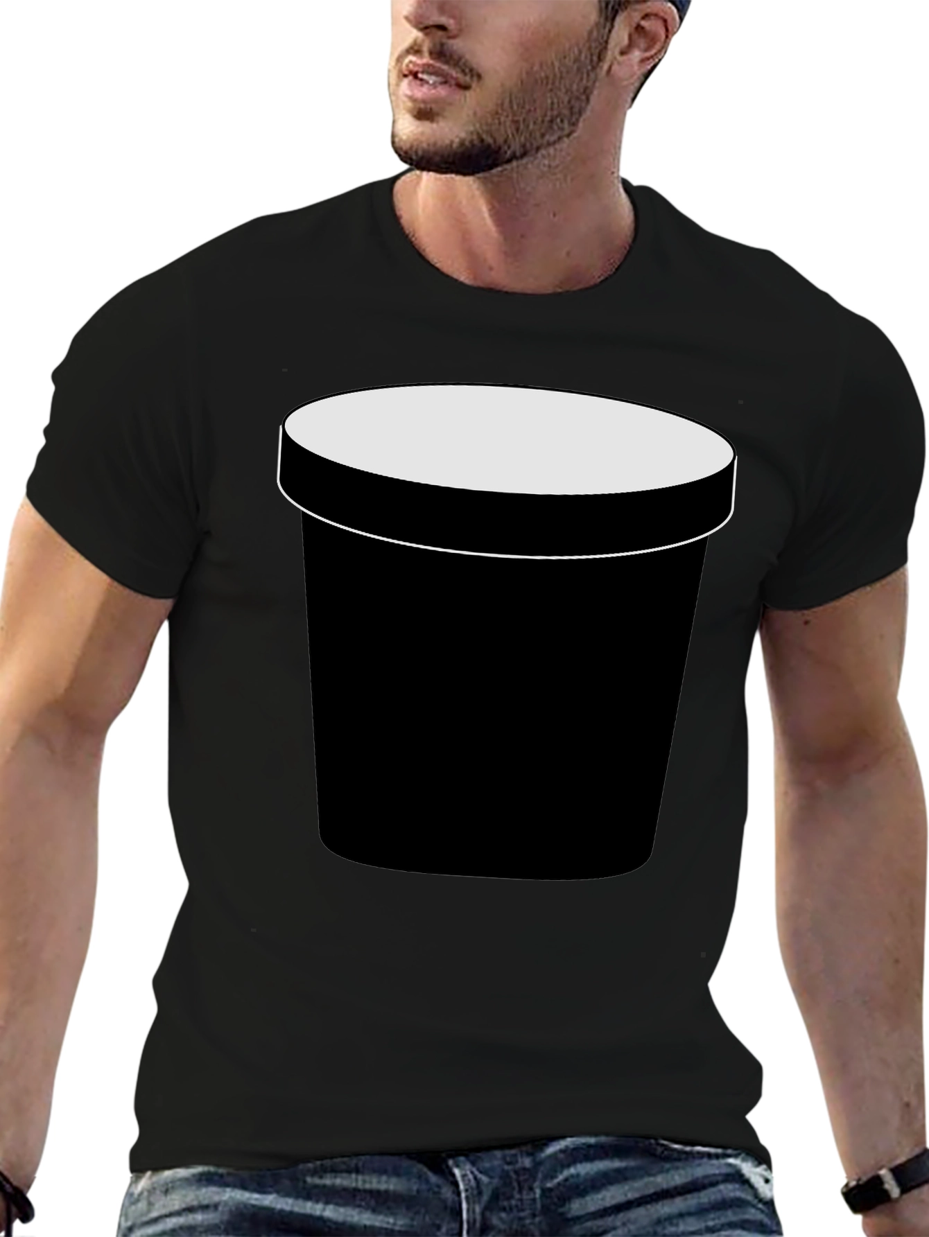 Black Ice Cream Pint T-Shirt - Foodie Fashion