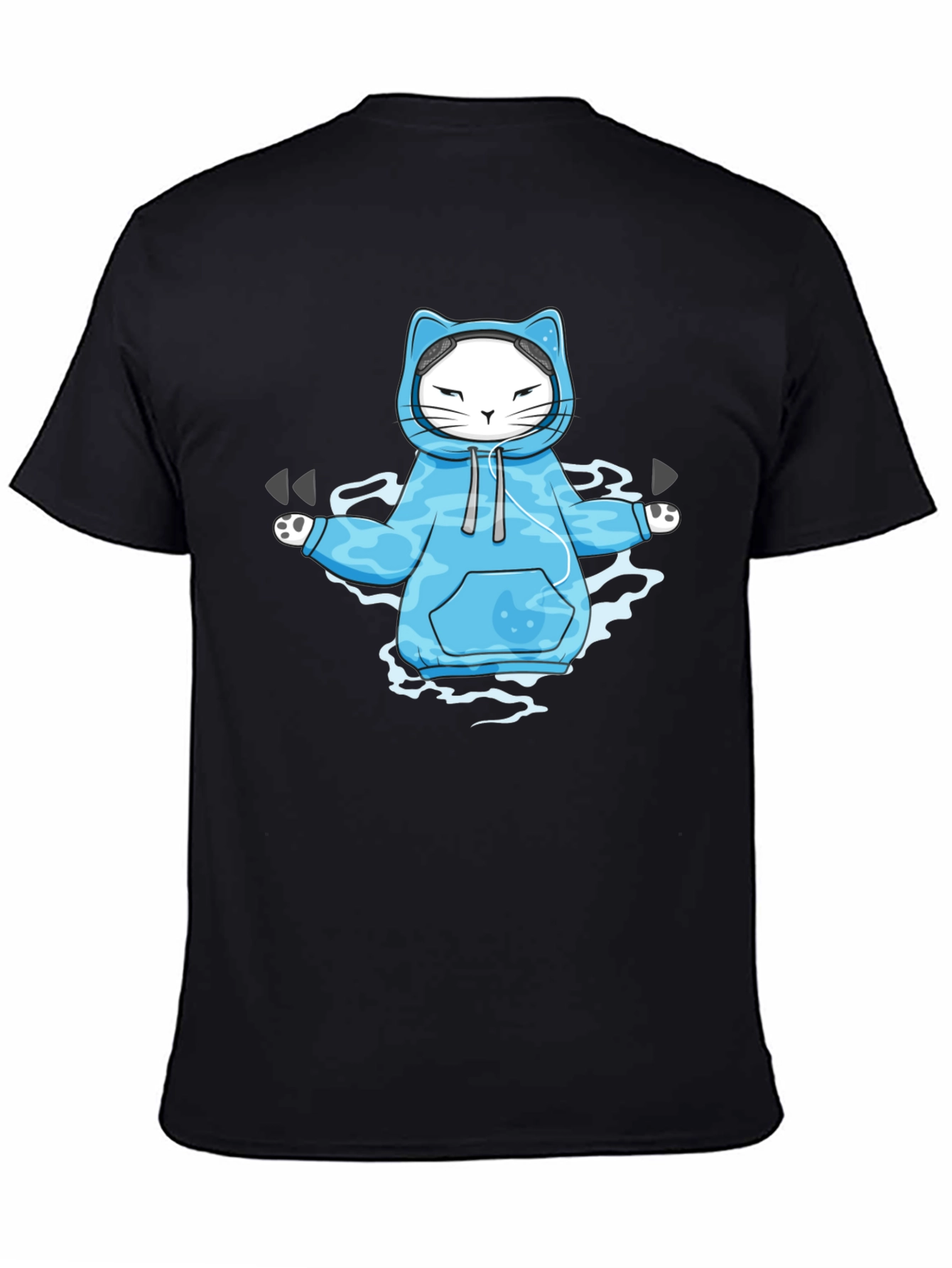 Zen Cat Hoodie T-Shirt: Meditating Feline in Style