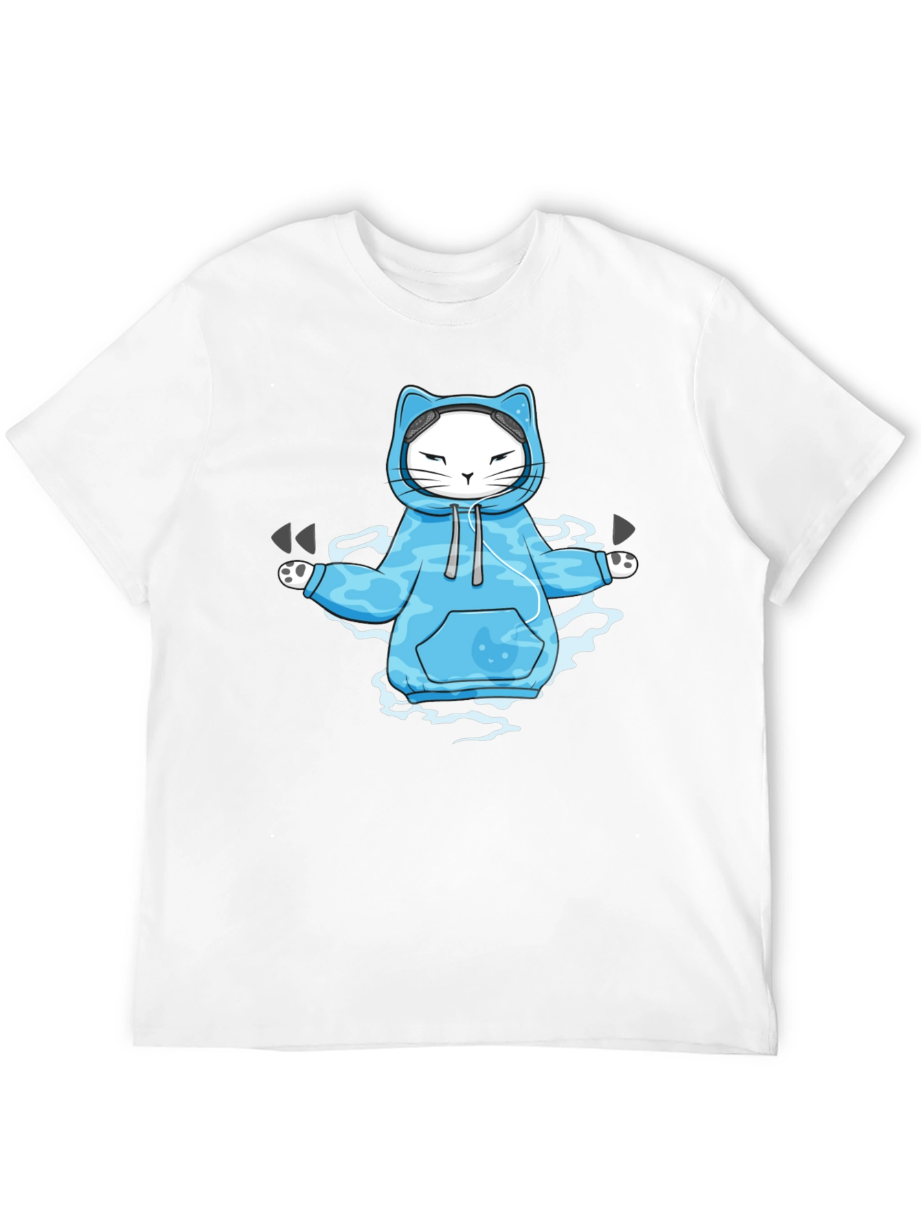 Zen Cat Hoodie T-Shirt: Meditating Feline in Style