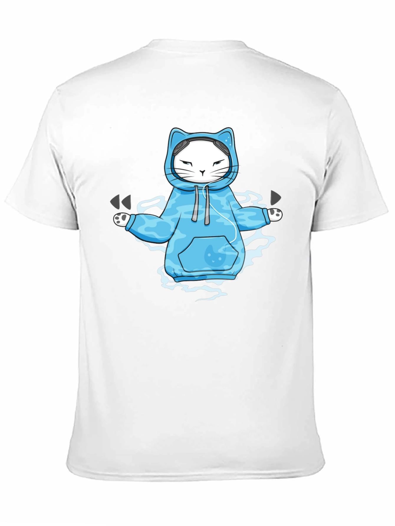 Zen Cat Hoodie T-Shirt: Meditating Feline in Style