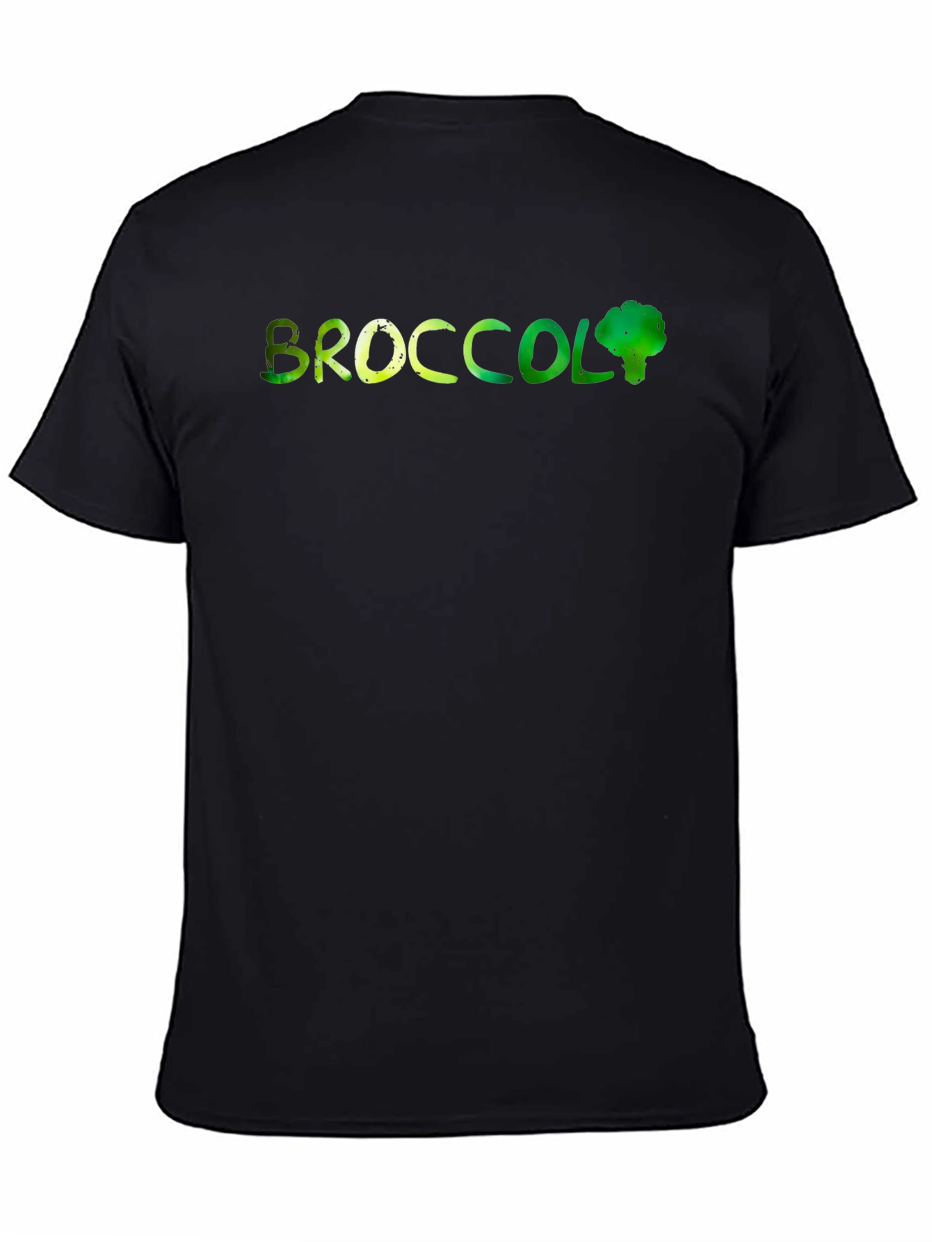 Broccoli Graphic Print Mens Black T-Shirt