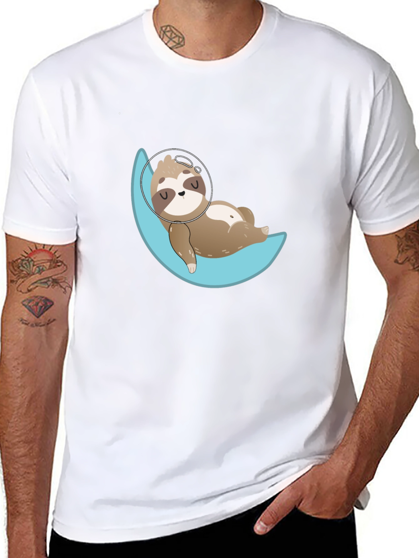 Sloth Astronaut Moon T-Shirt