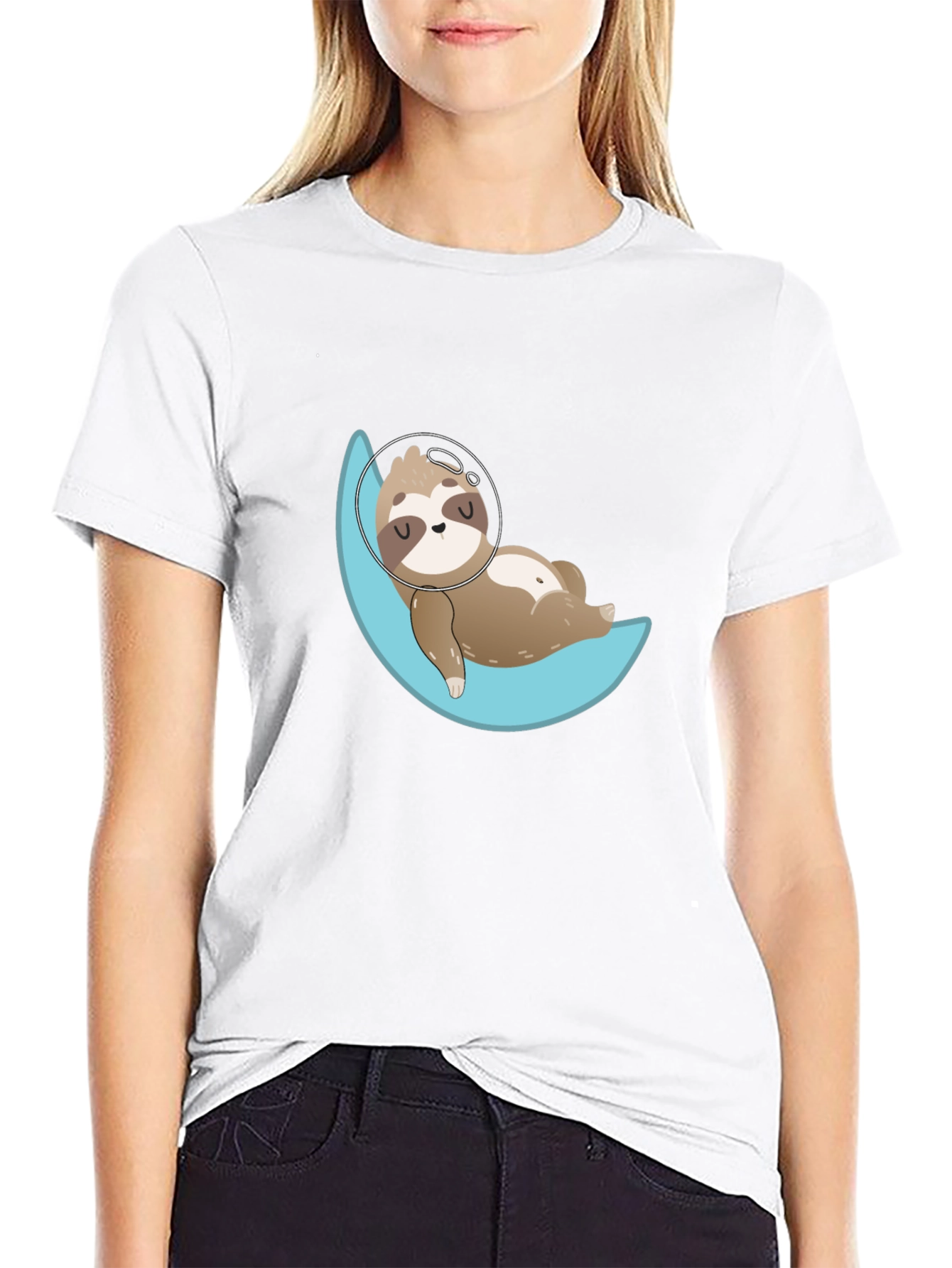 Sloth Astronaut Moon T-Shirt