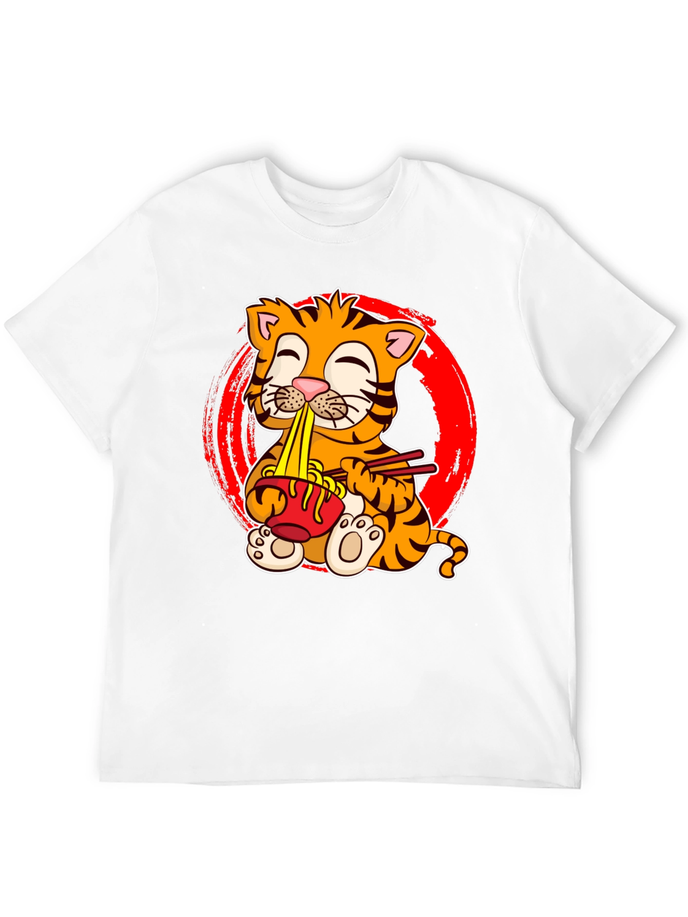 Cute Tiger Ramen T-Shirt - Unisex Graphic Tee