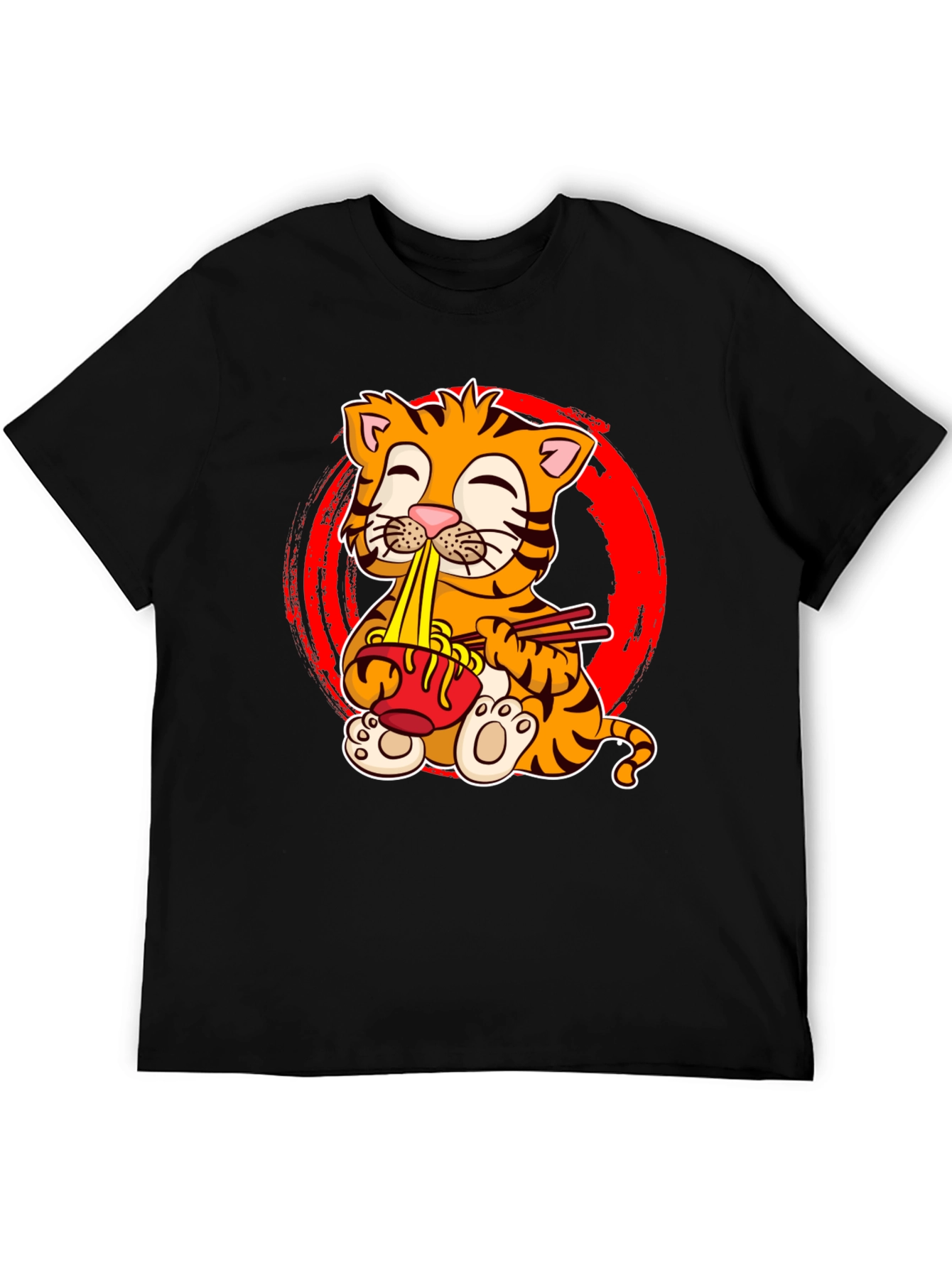 Cute Tiger Ramen T-Shirt - Unisex Graphic Tee