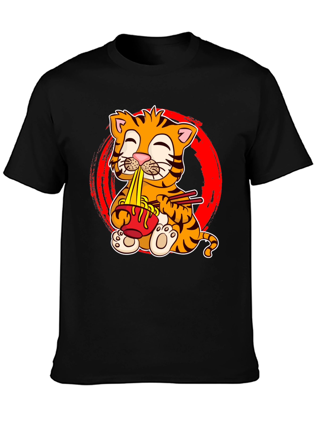 Cute Tiger Ramen T-Shirt - Unisex Graphic Tee