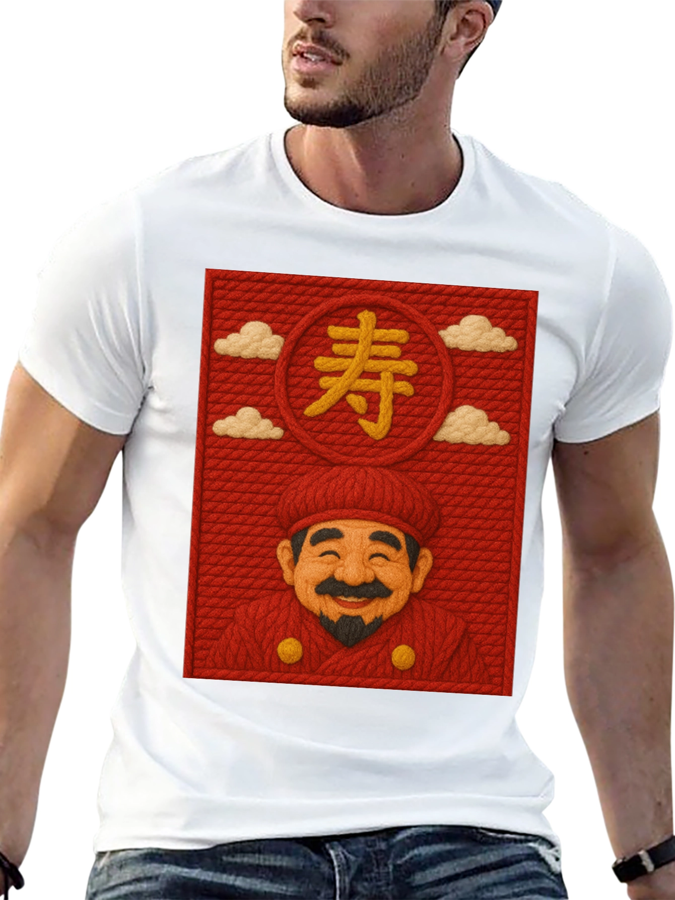 Lucky Man Japanese Character Graphic Tee
