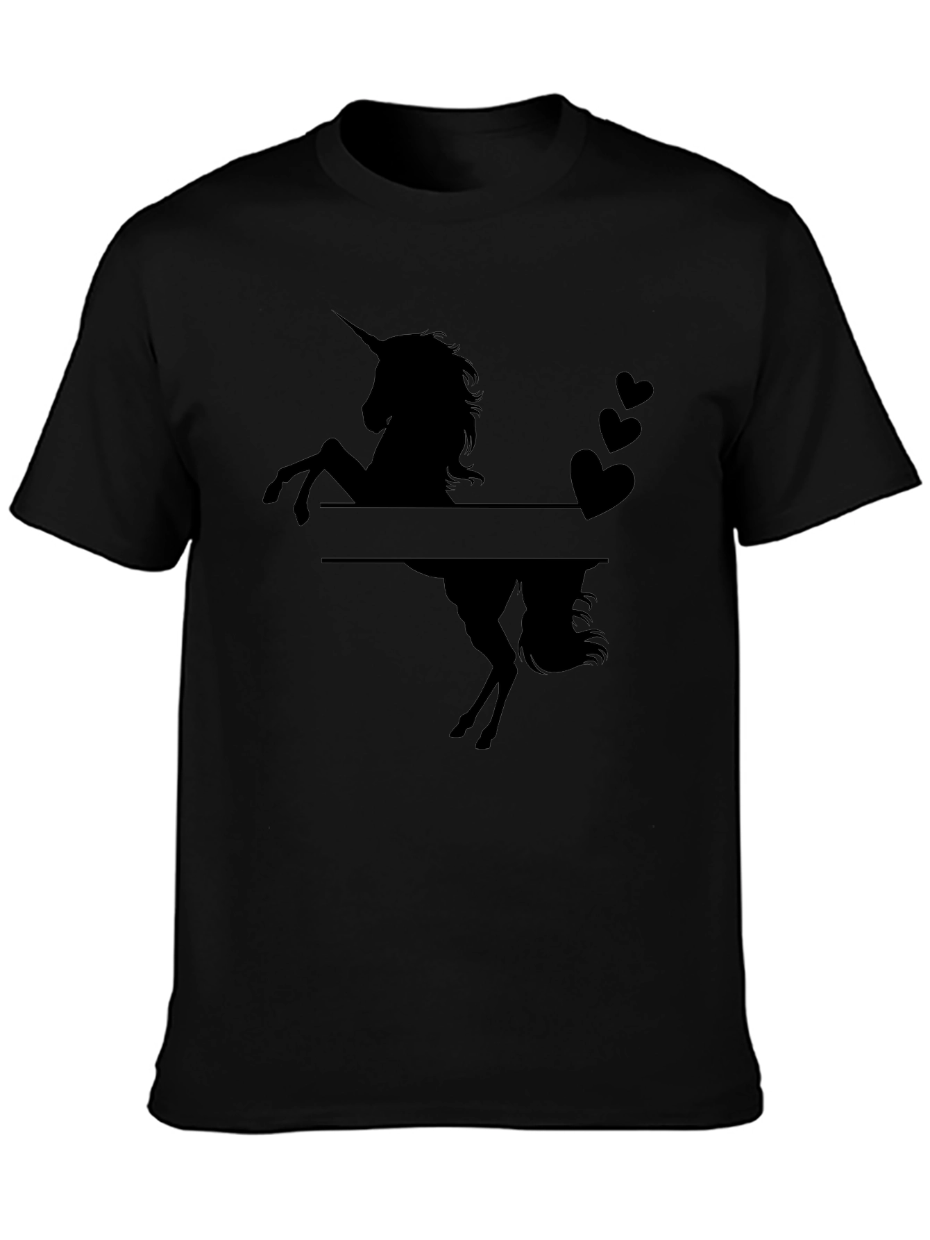 Unicorn Silhouette Black T-Shirt