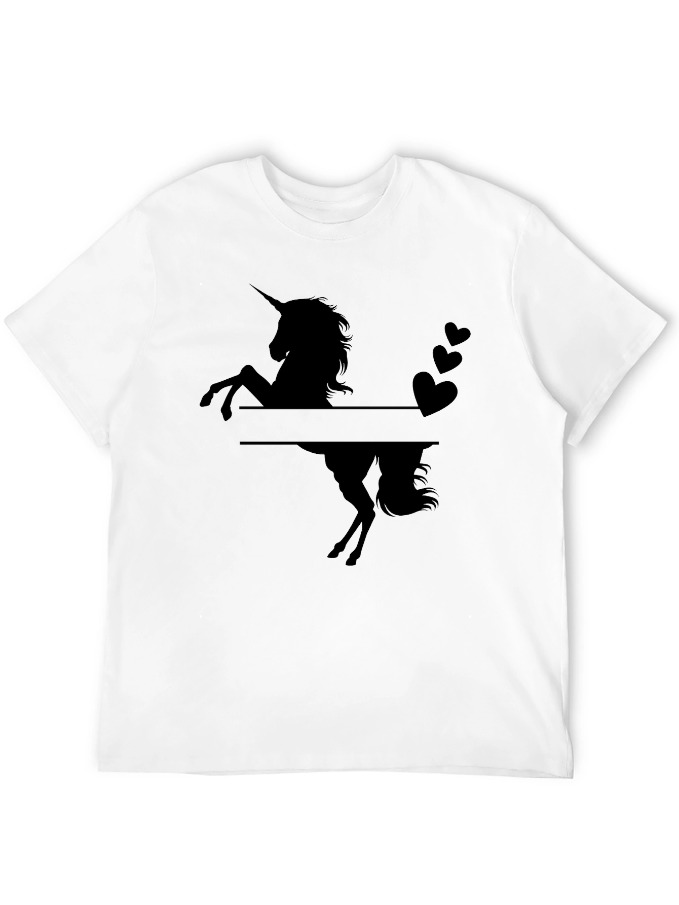 Unicorn Silhouette Black T-Shirt