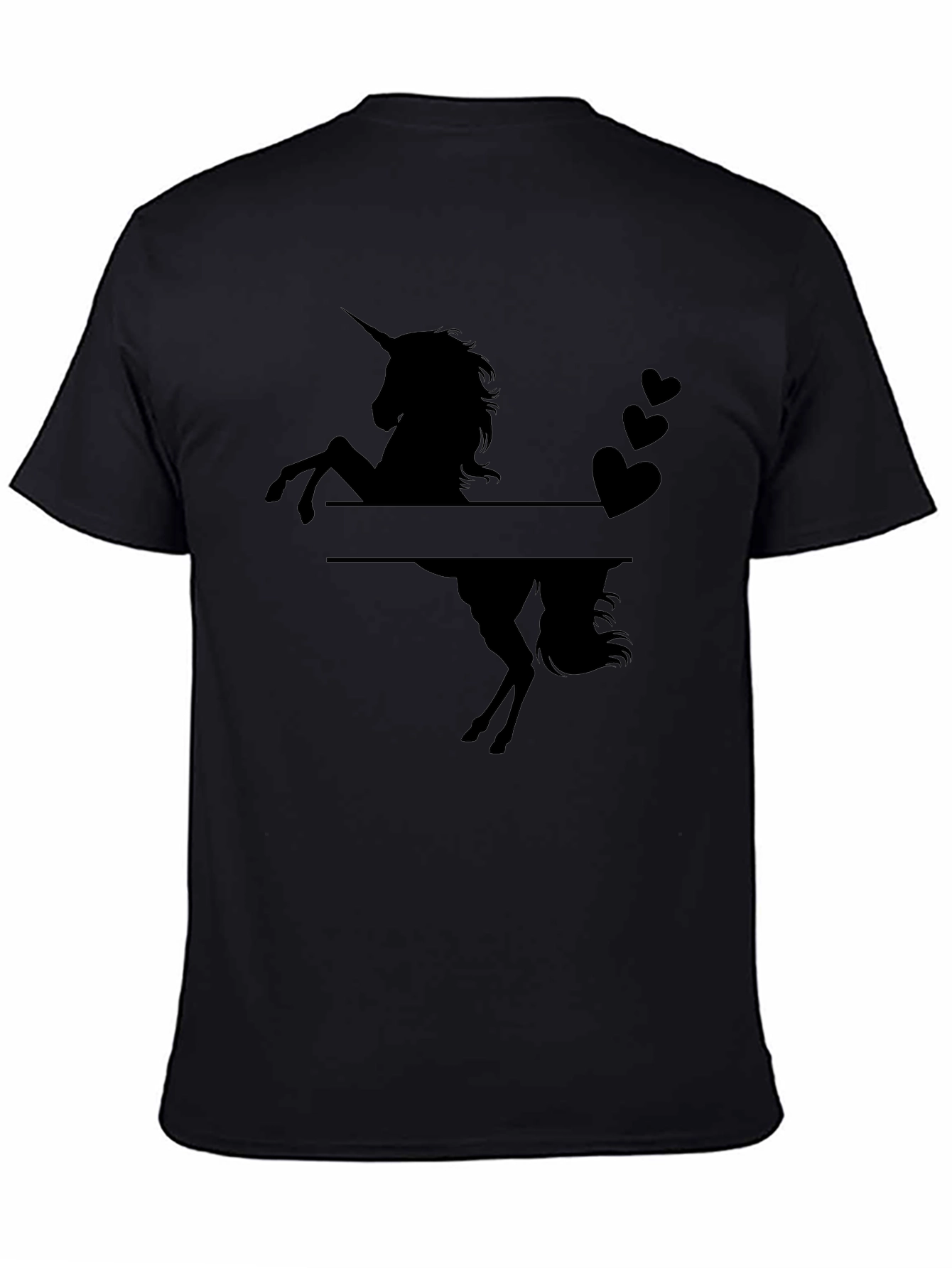 Unicorn Silhouette Black T-Shirt