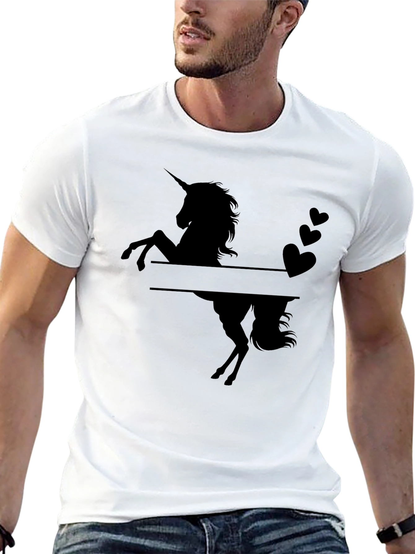 Unicorn Silhouette Black T-Shirt