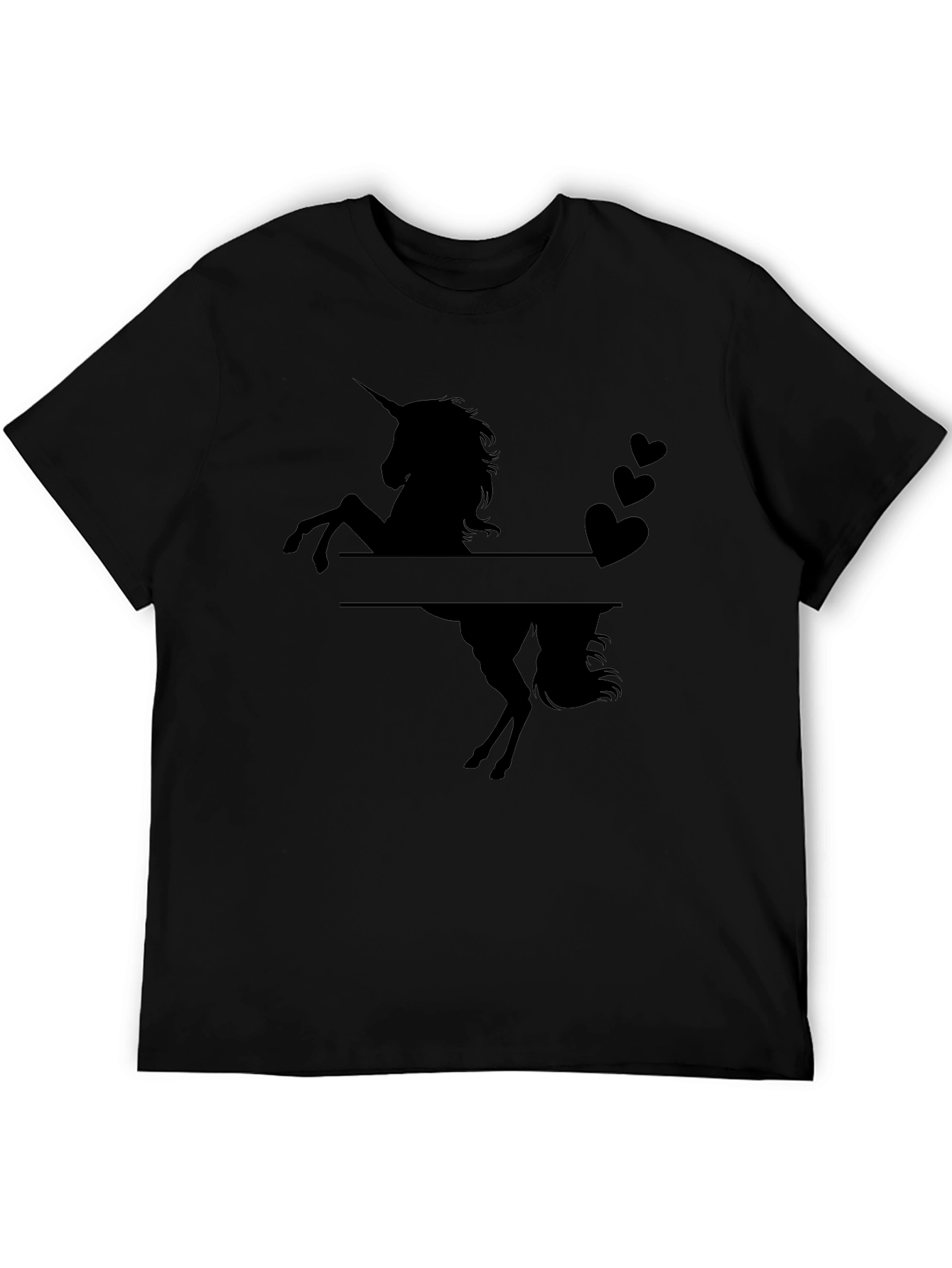 Unicorn Silhouette Black T-Shirt