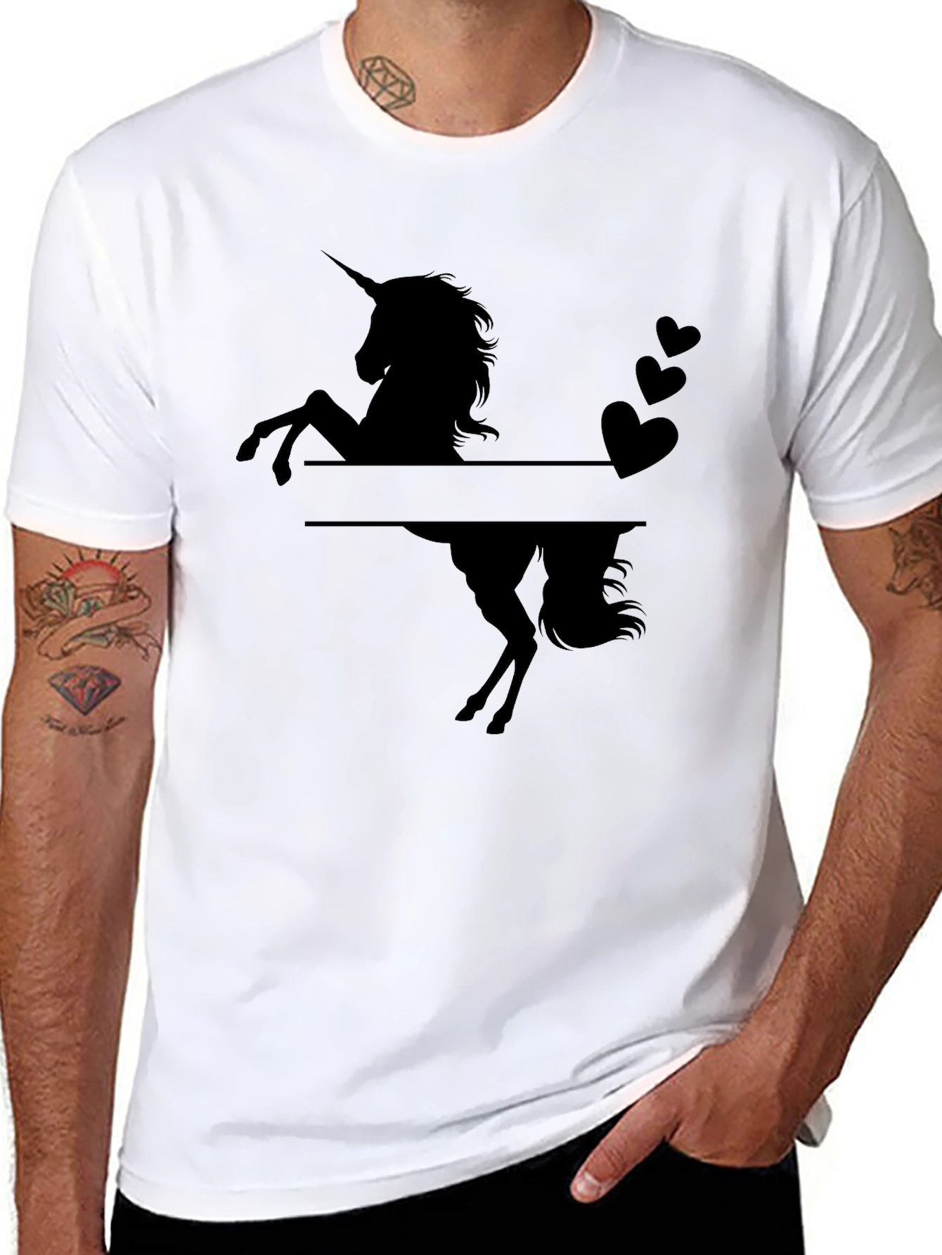 Unicorn Silhouette Black T-Shirt