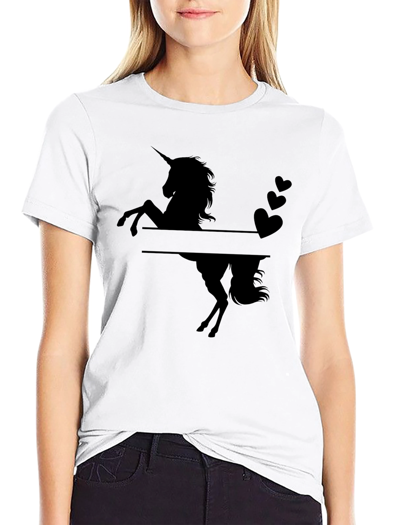 Unicorn Silhouette Black T-Shirt