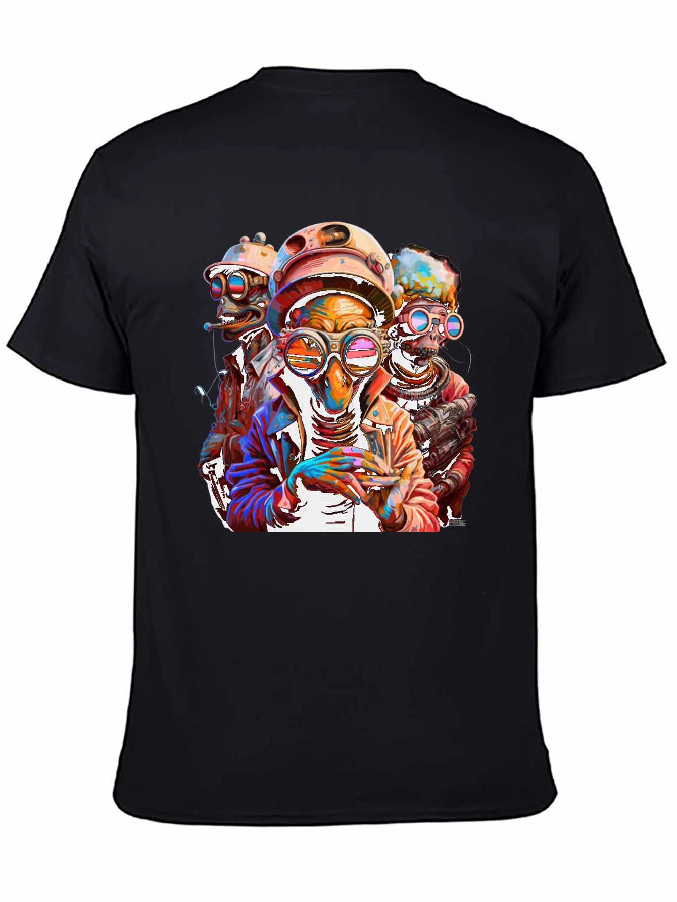 Steampunk Crew Graphic Tee - Bold & Unique Design