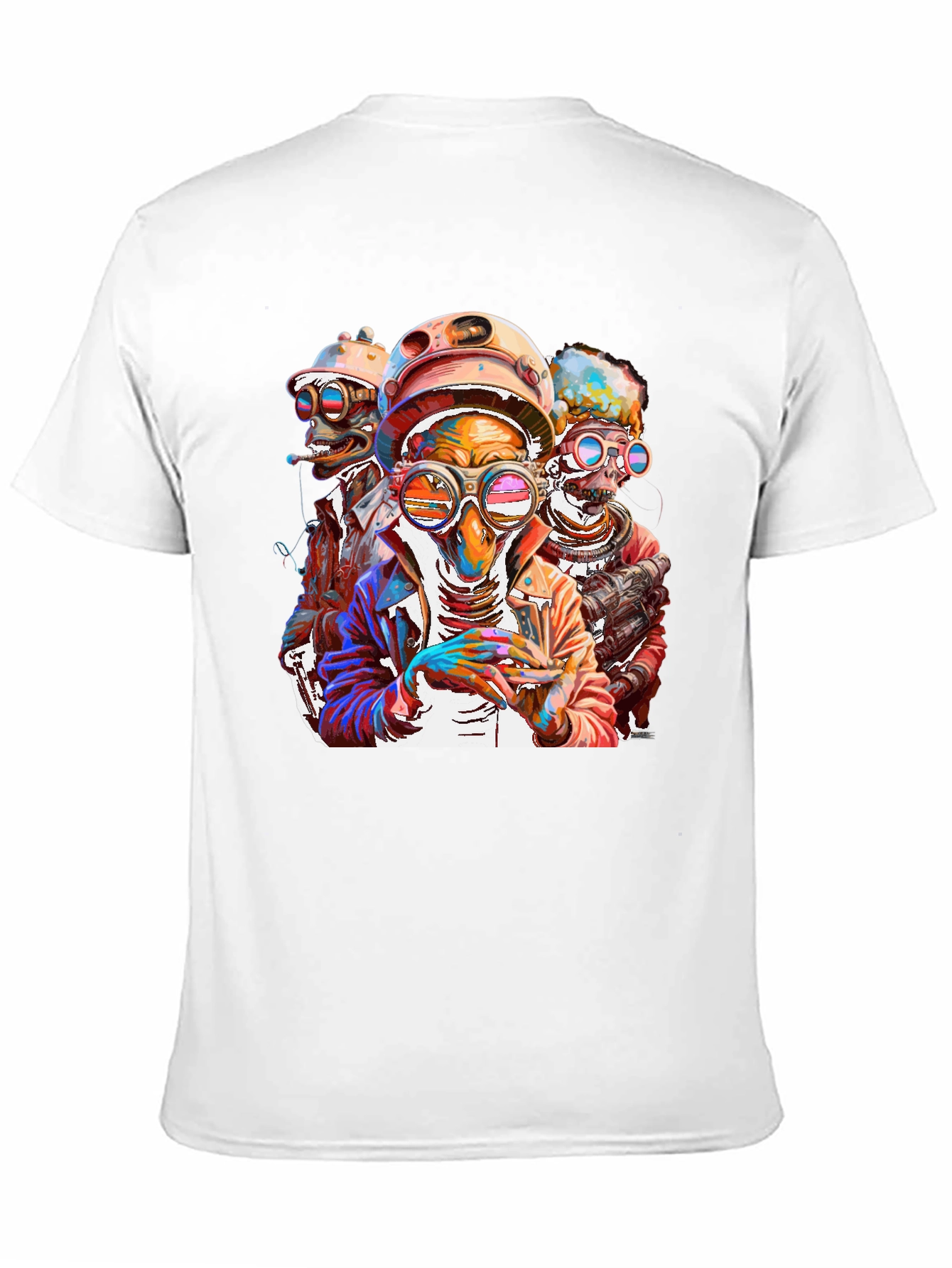 Steampunk Crew Graphic Tee - Bold & Unique Design