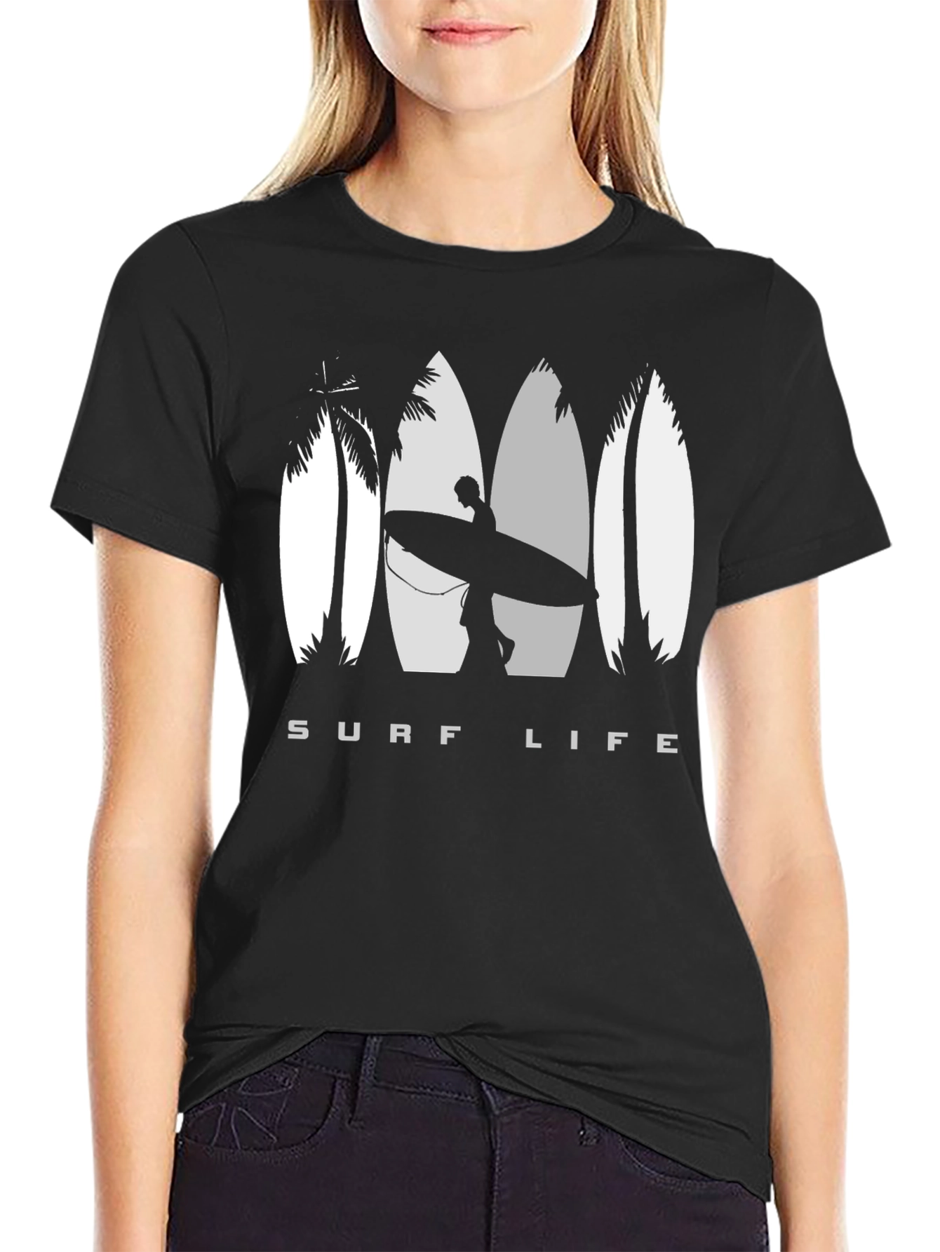 Surf Life Graphic Tee - Black
