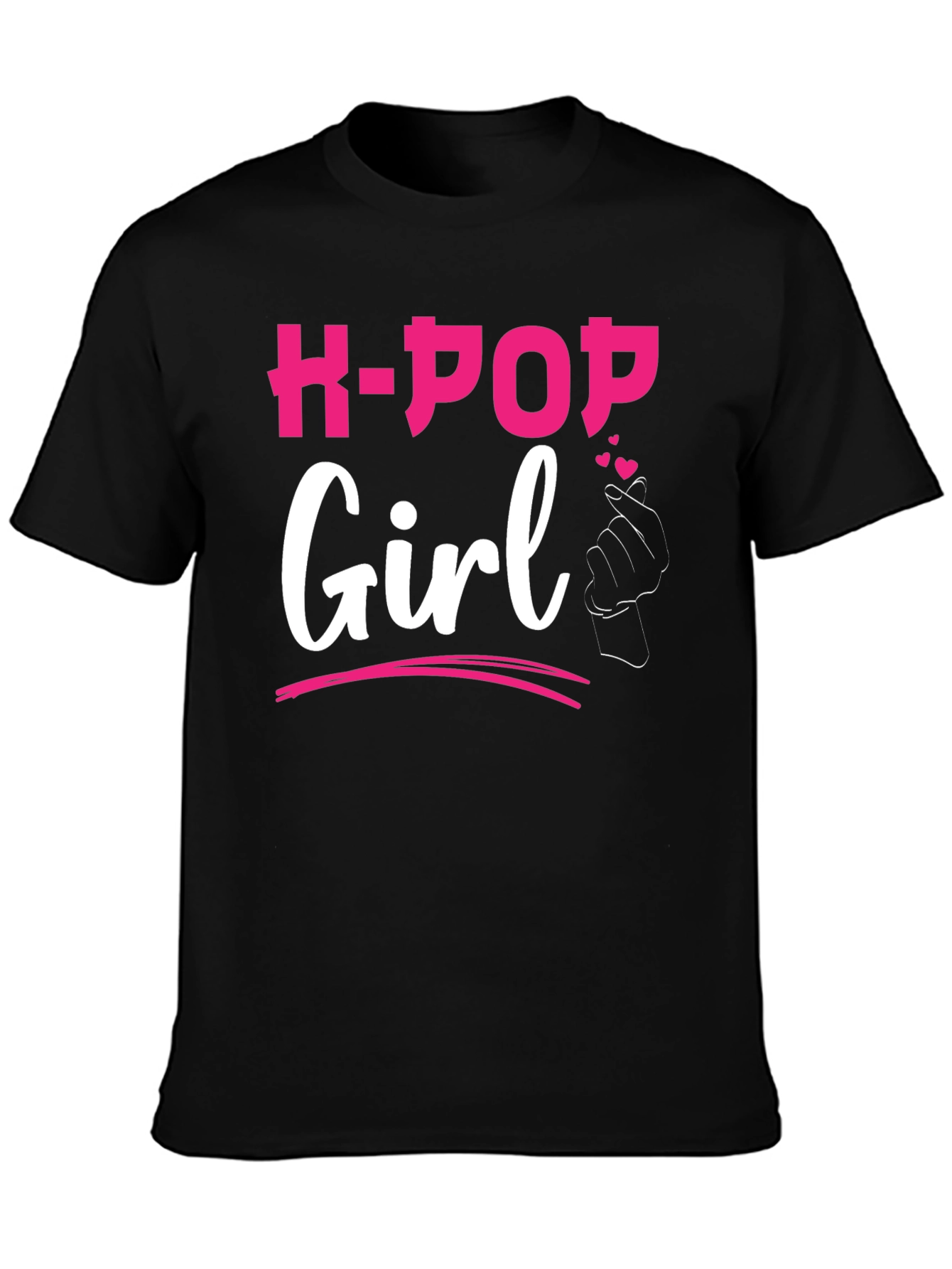 K-Pop Girl Black Graphic Tee