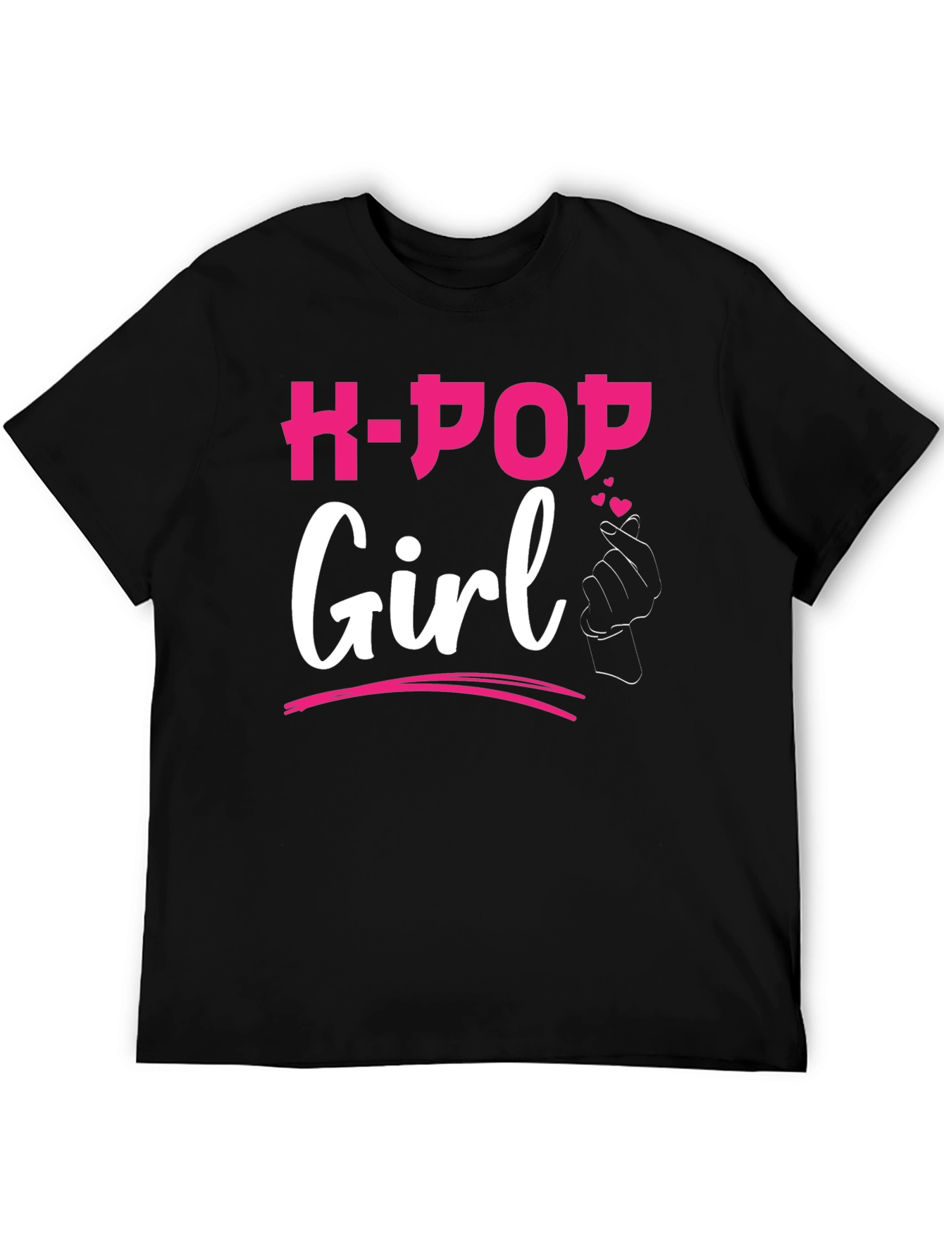 K-Pop Girl Black Graphic Tee