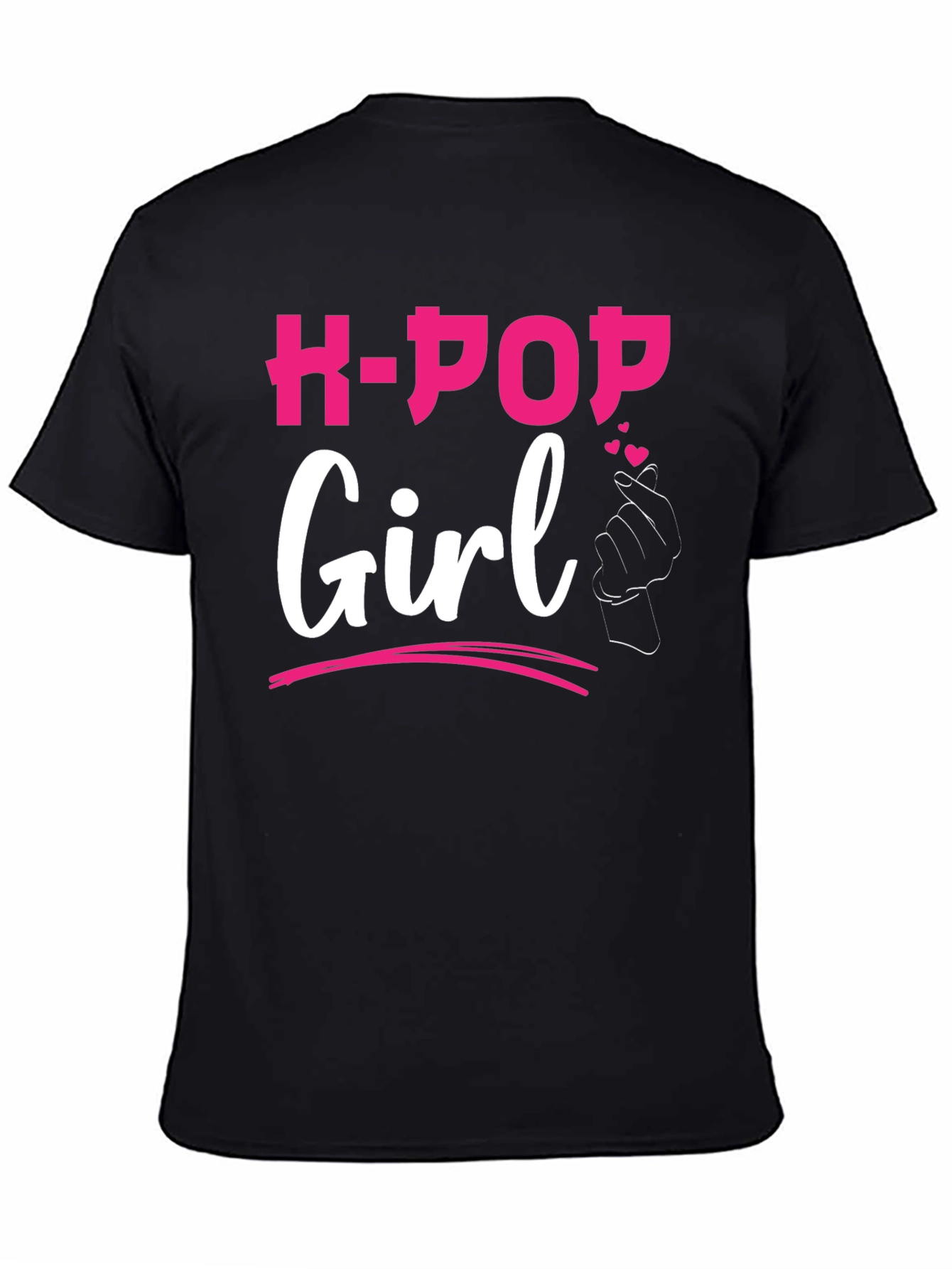 K-Pop Girl Black Graphic Tee