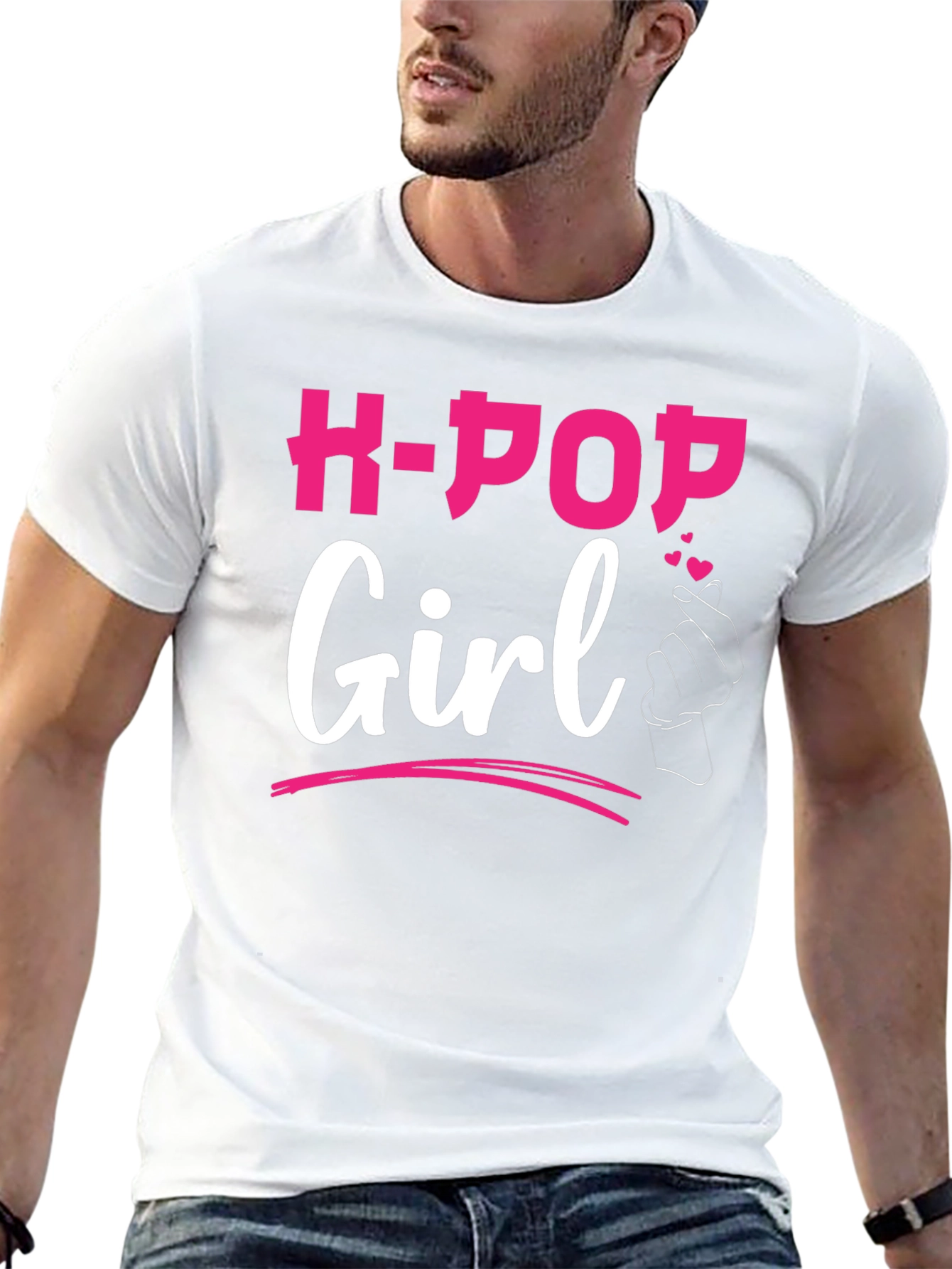 K-Pop Girl Black Graphic Tee
