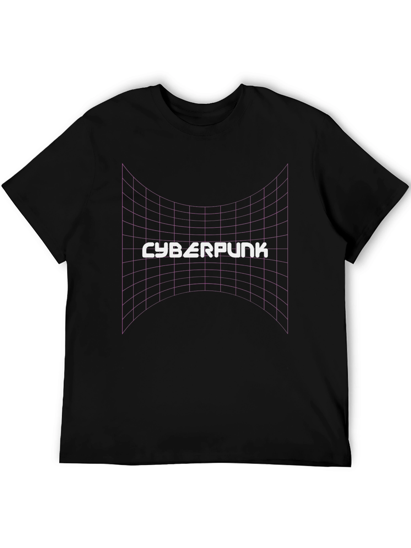 Cyberpunk Grid T-Shirt - Retro Style