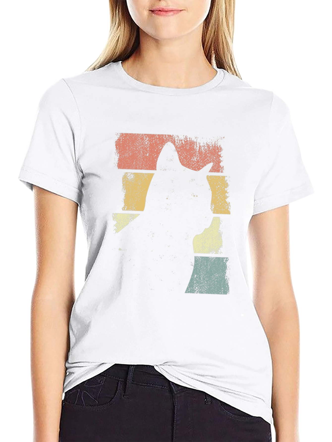 Retro Cat Silhouette T-Shirt