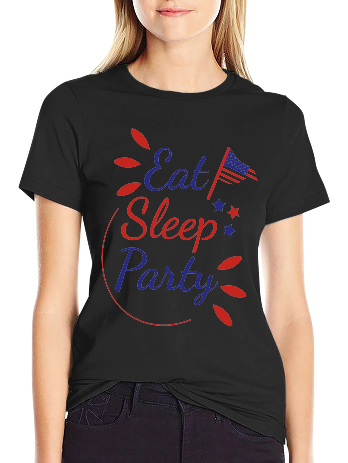 Eat Sleep Party Patriotic Tee