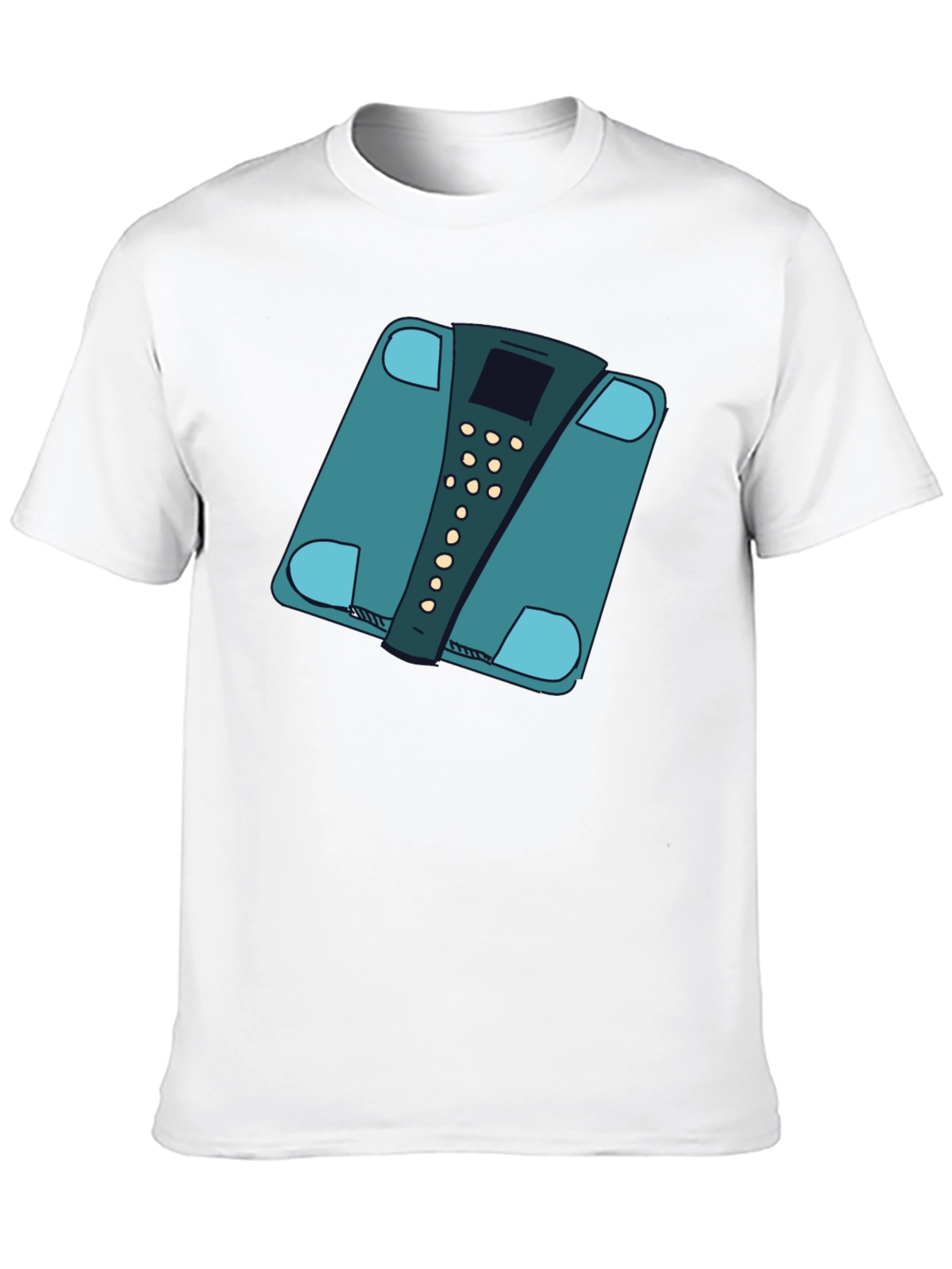 Funny Weight Scale Graphic Tee - Black Casual T-Shirt