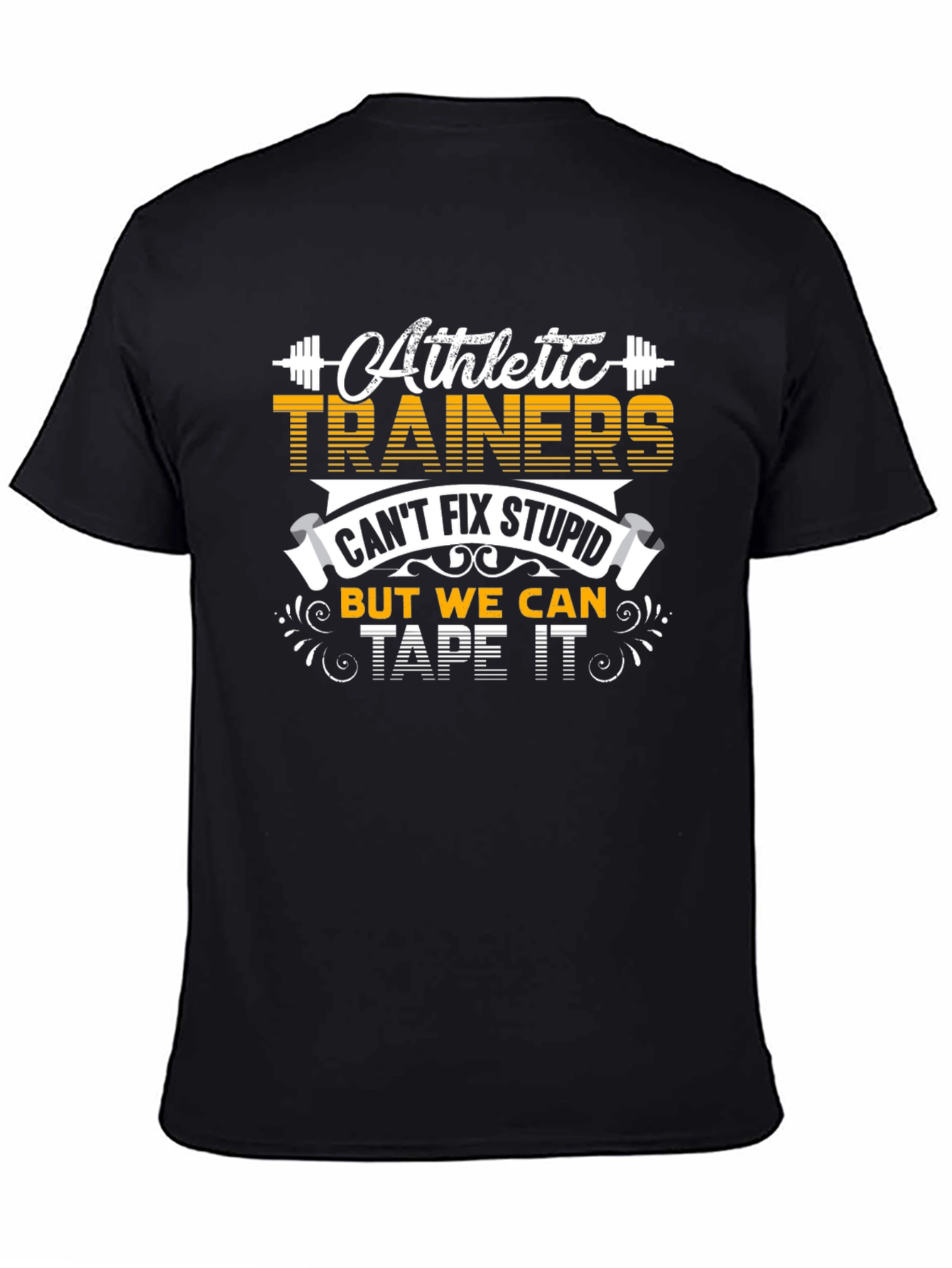 Athletic Trainer Funny T-Shirt Cant Fix Stupid