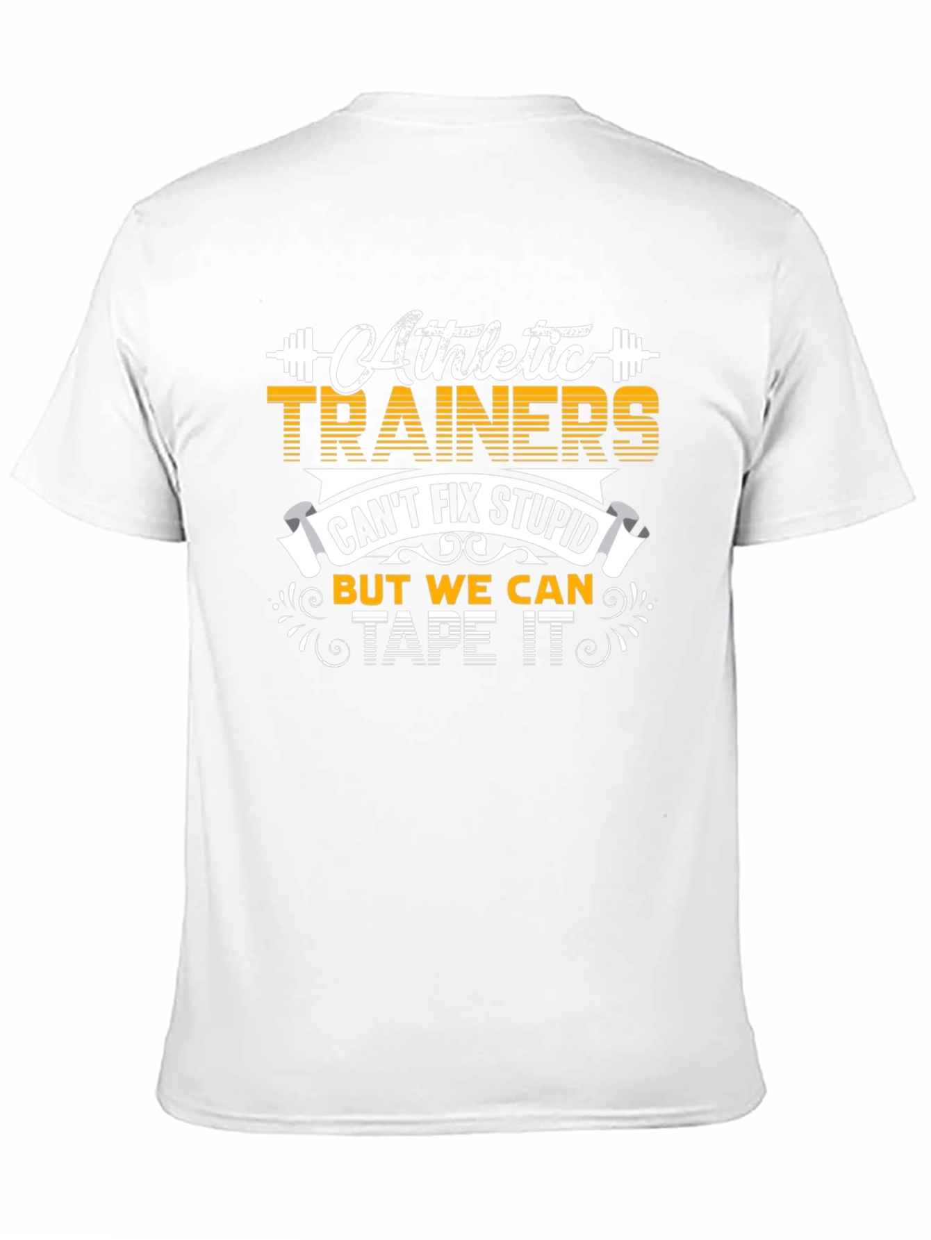 Athletic Trainer Funny T-Shirt Cant Fix Stupid