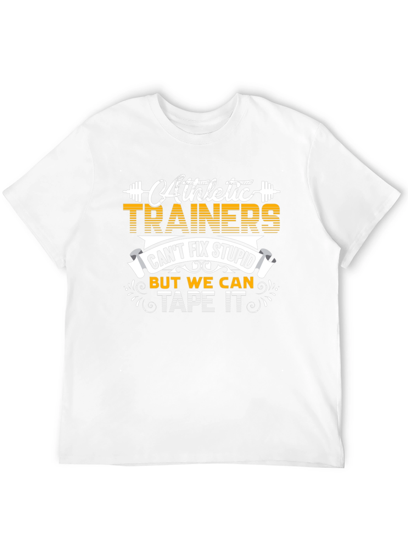 Athletic Trainer Funny T-Shirt Cant Fix Stupid