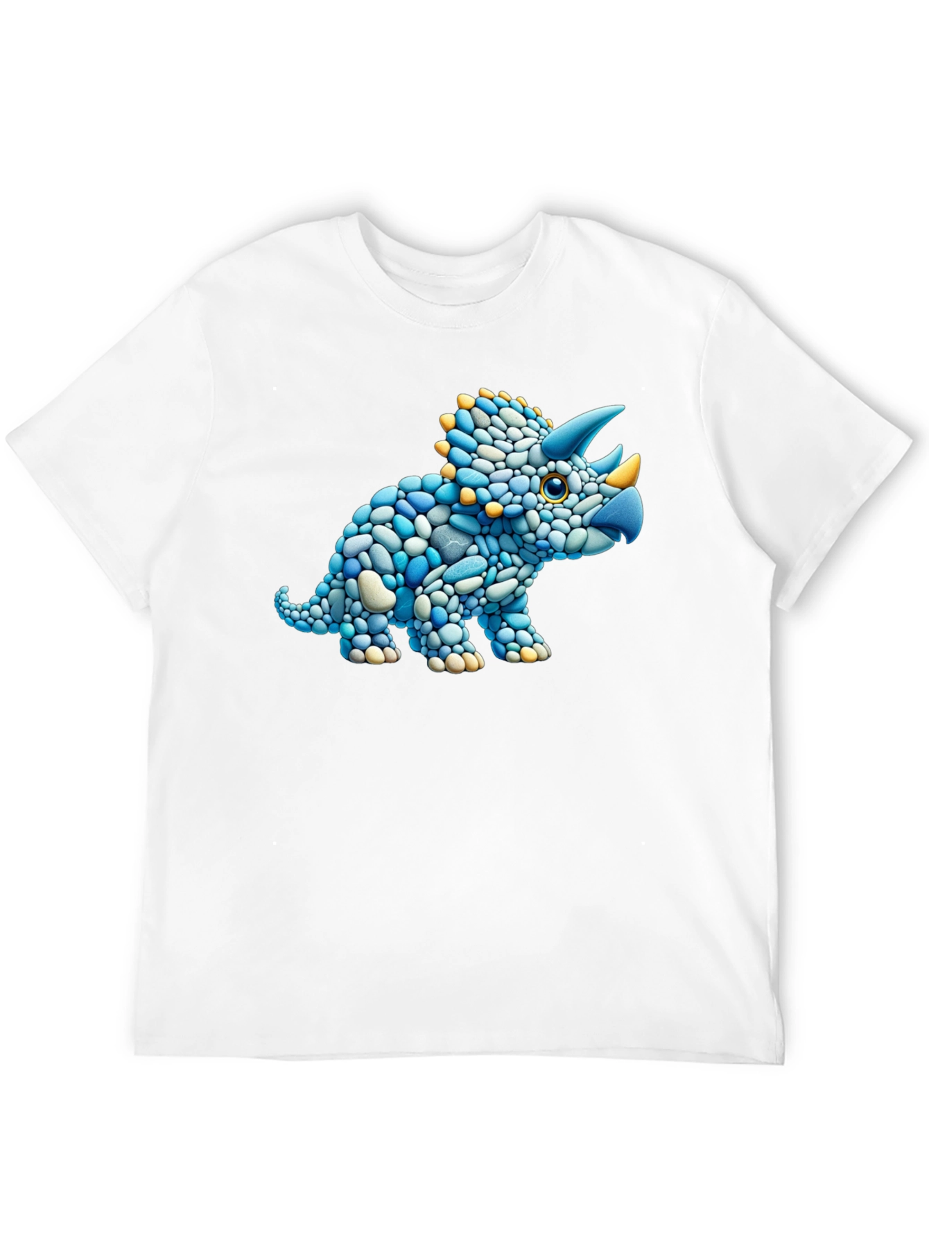 Dino Stone Art Graphic Tee - Black
