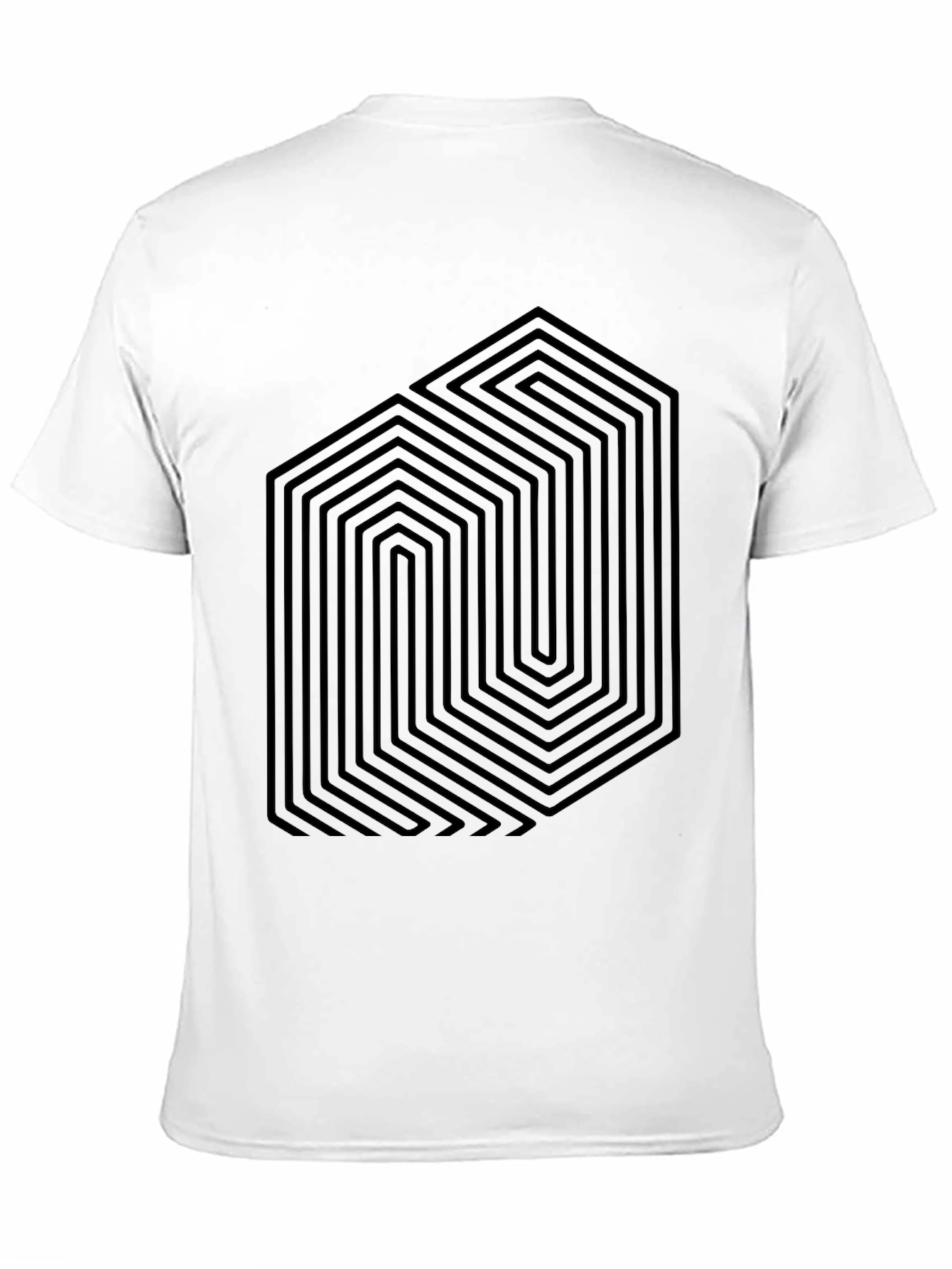 Geometric Illusion Black T-Shirt - Modern Graphic Tee