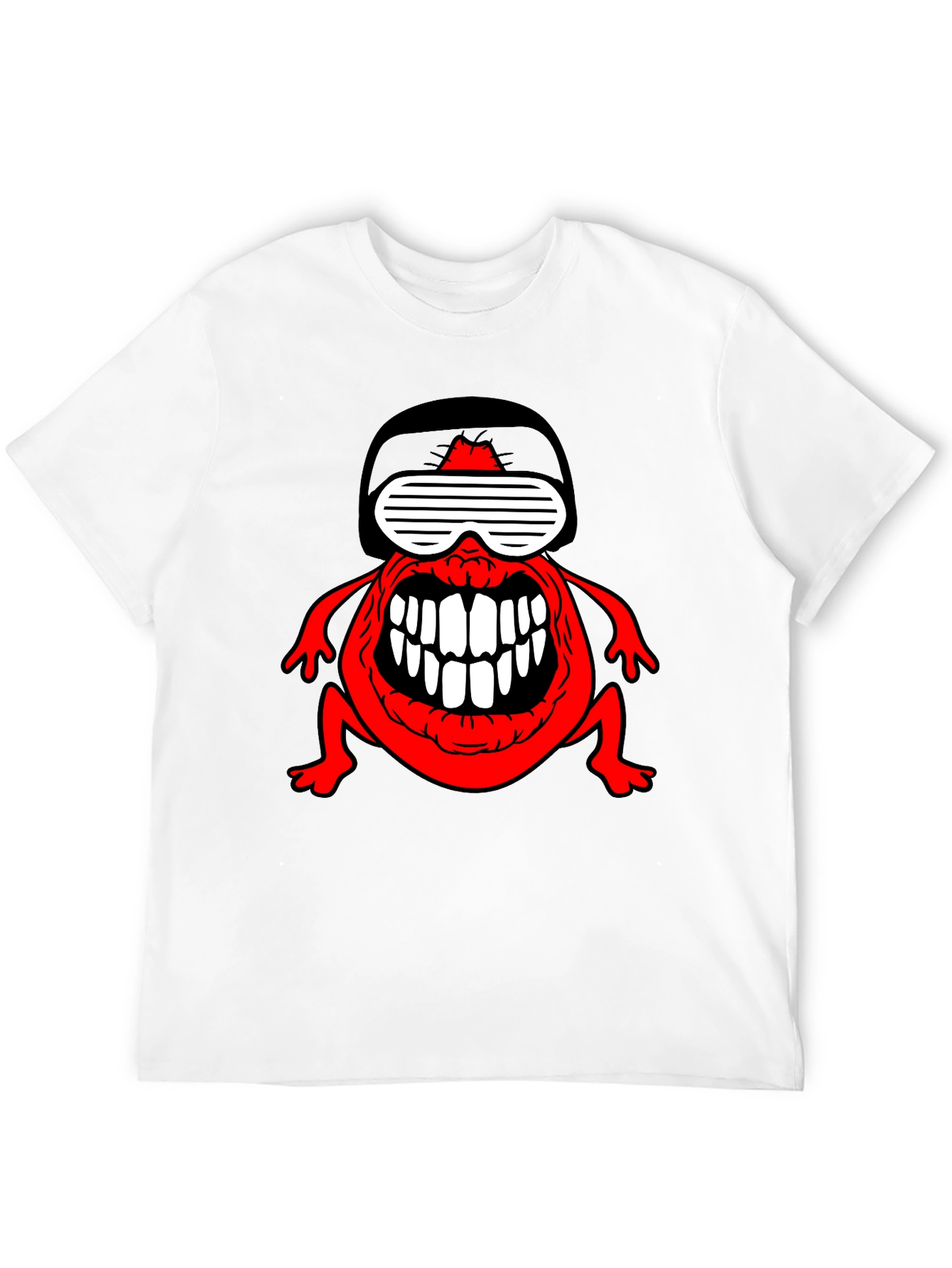 Crazy Red Monster T-Shirt - Unique Graphic Tee