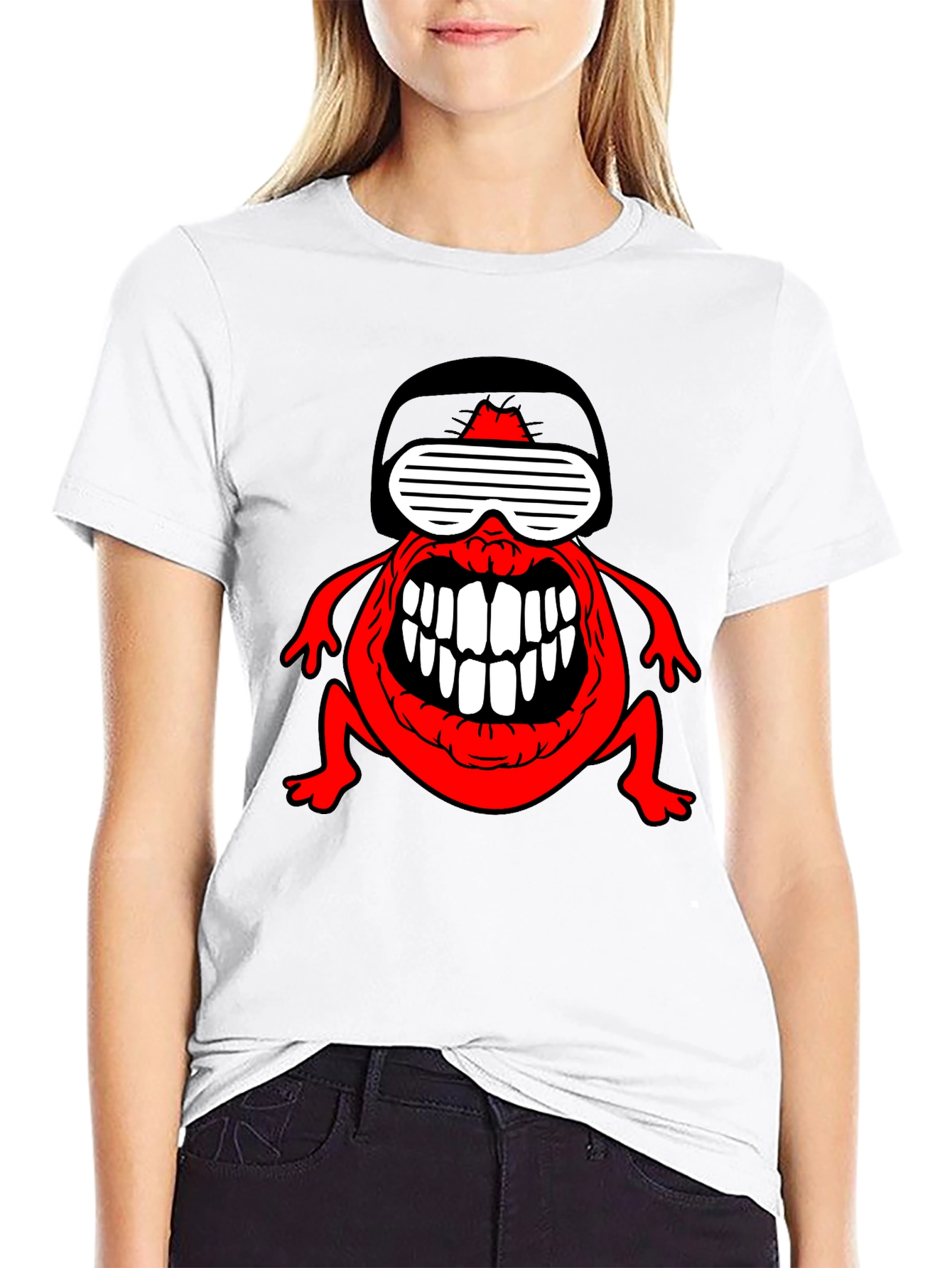 Crazy Red Monster T-Shirt - Unique Graphic Tee