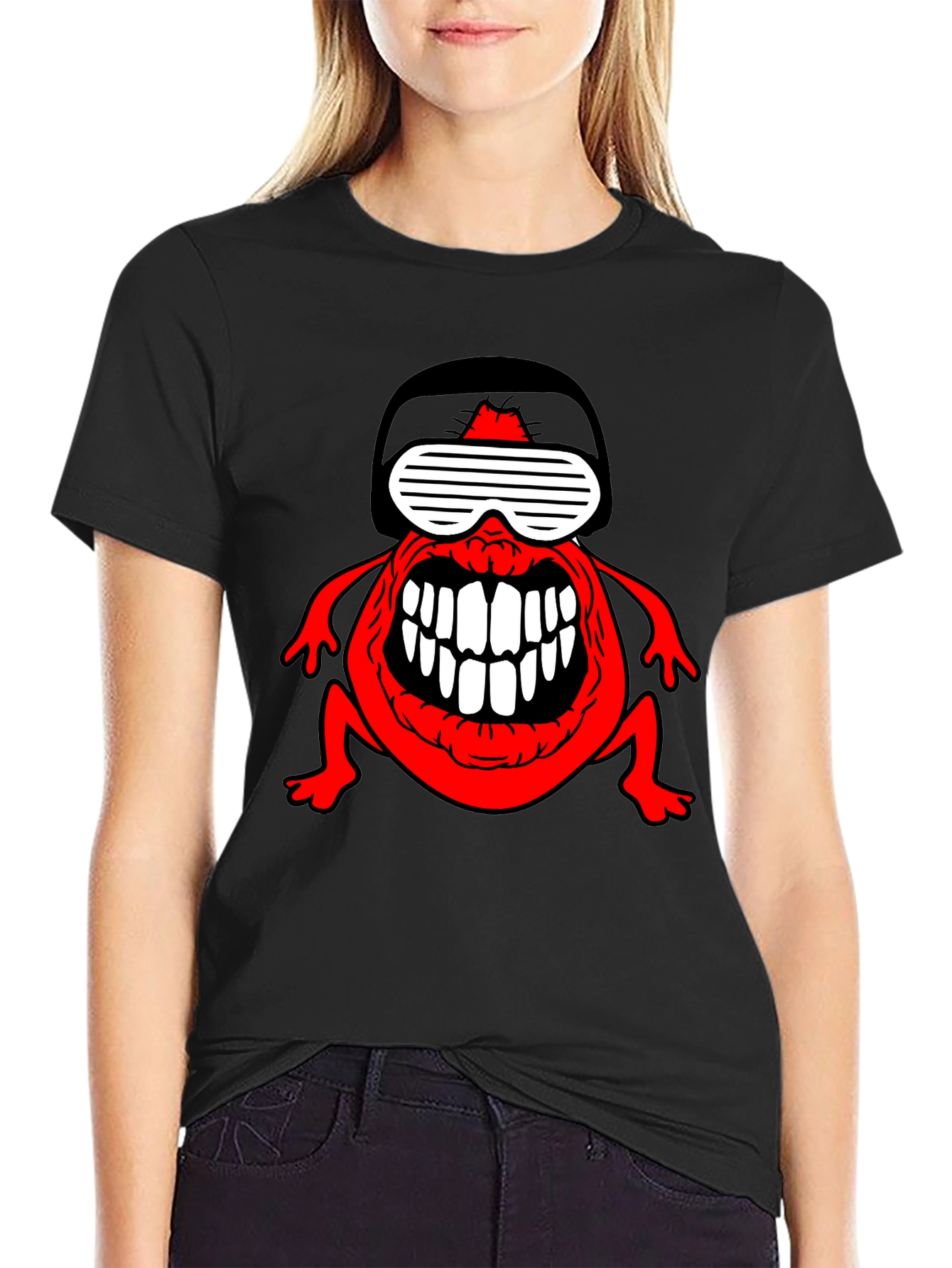 Crazy Red Monster T-Shirt - Unique Graphic Tee