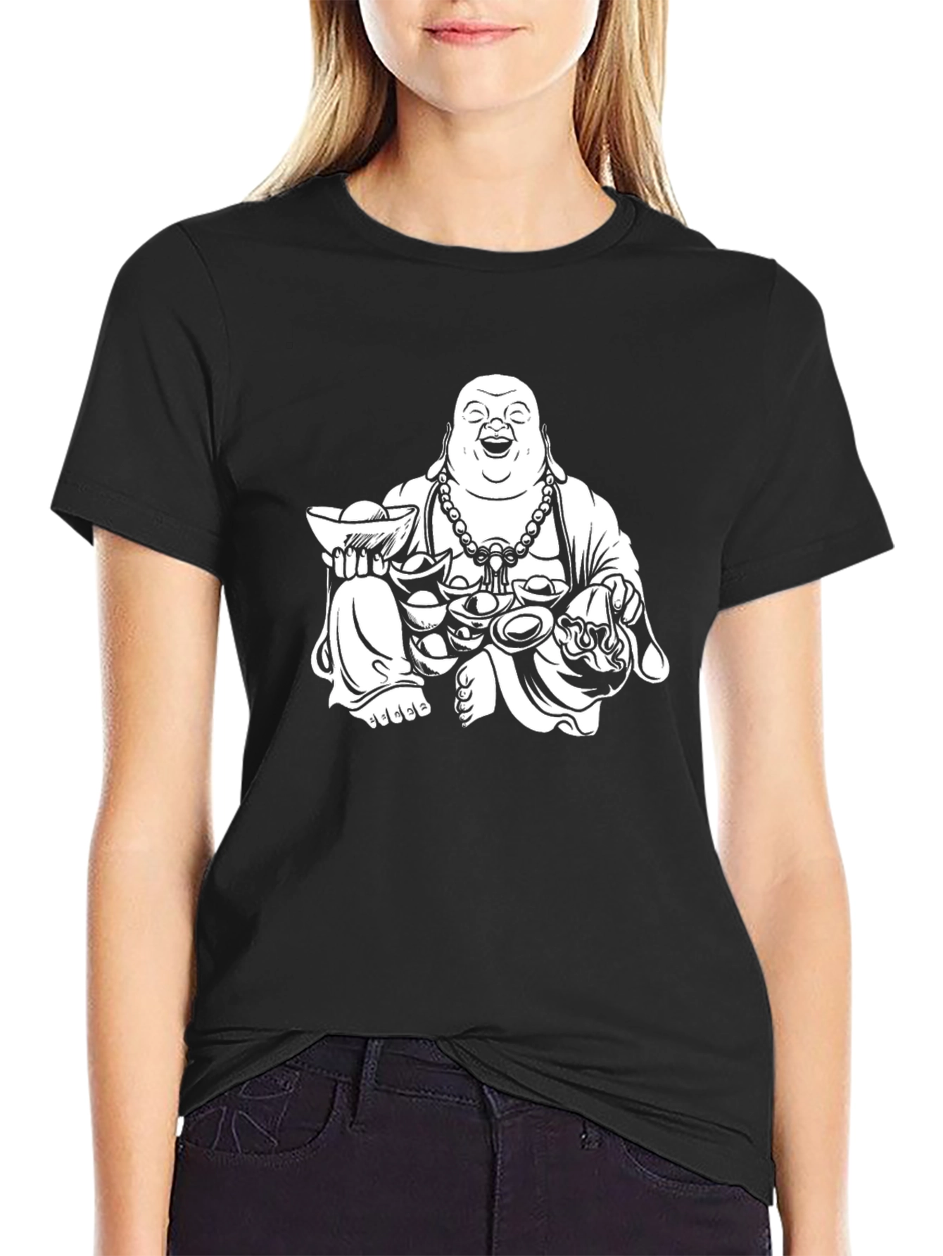 Buddha Graphic Tee - Black