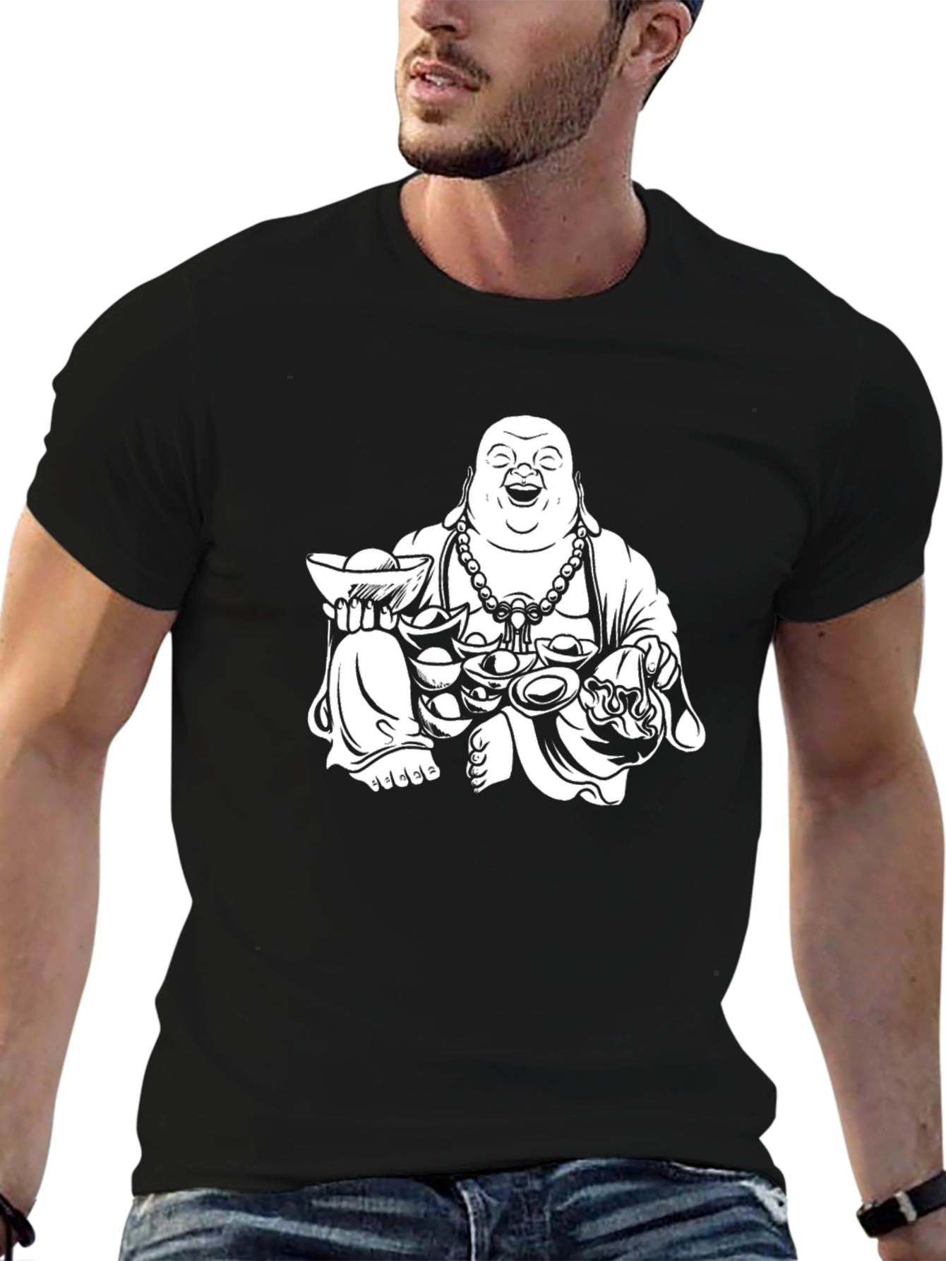 Buddha Graphic Tee - Black