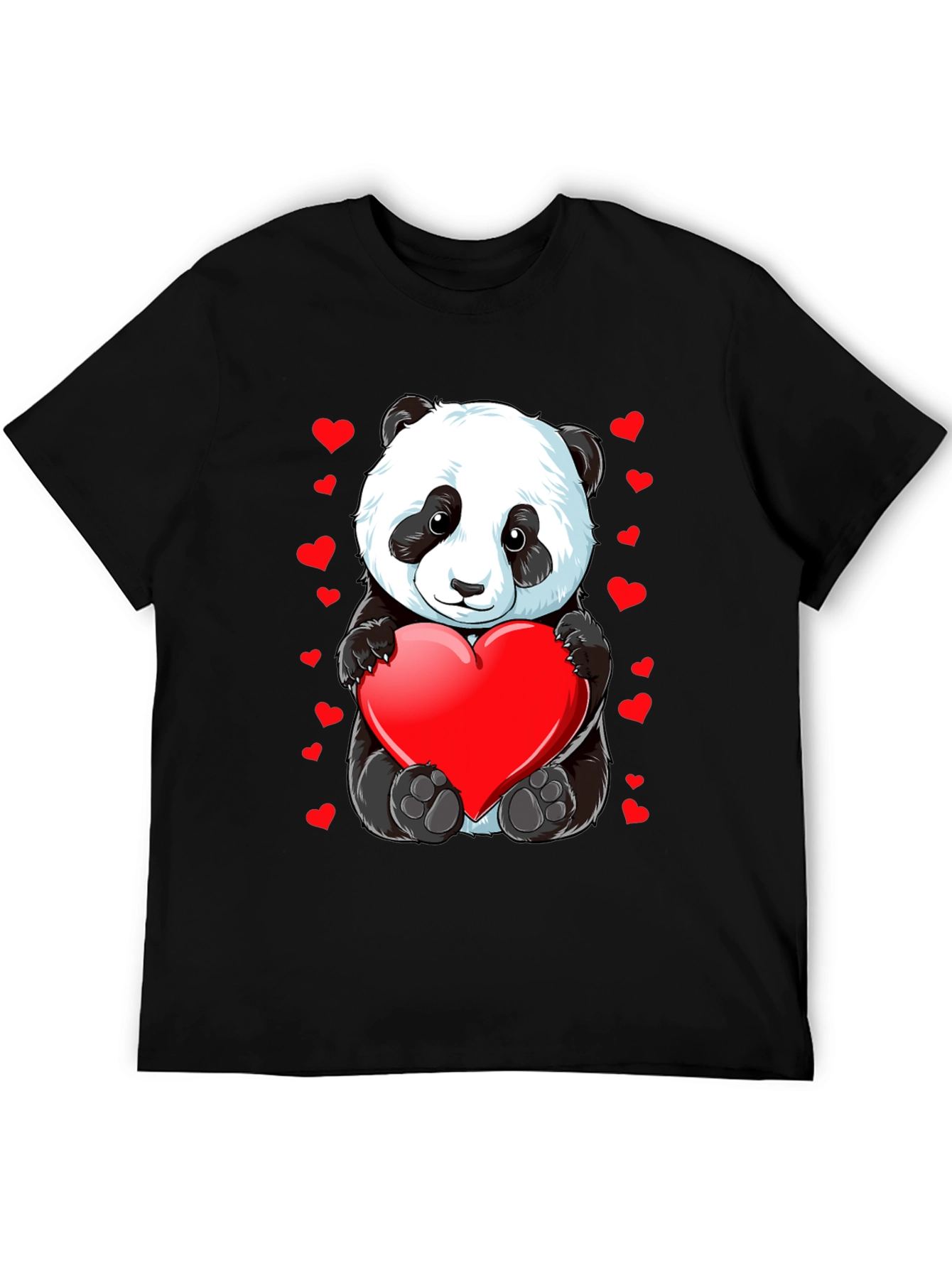 Cute Panda with Heart T-Shirt - Valentines Day Gift