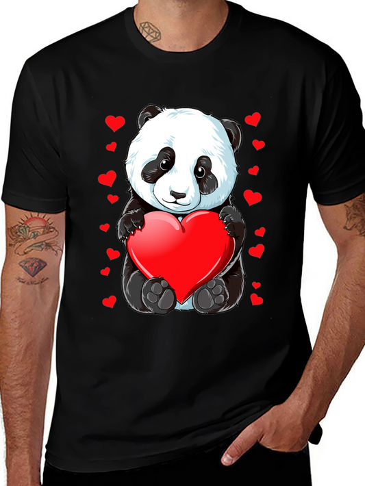 Cute Panda with Heart T-Shirt - Valentines Day Gift