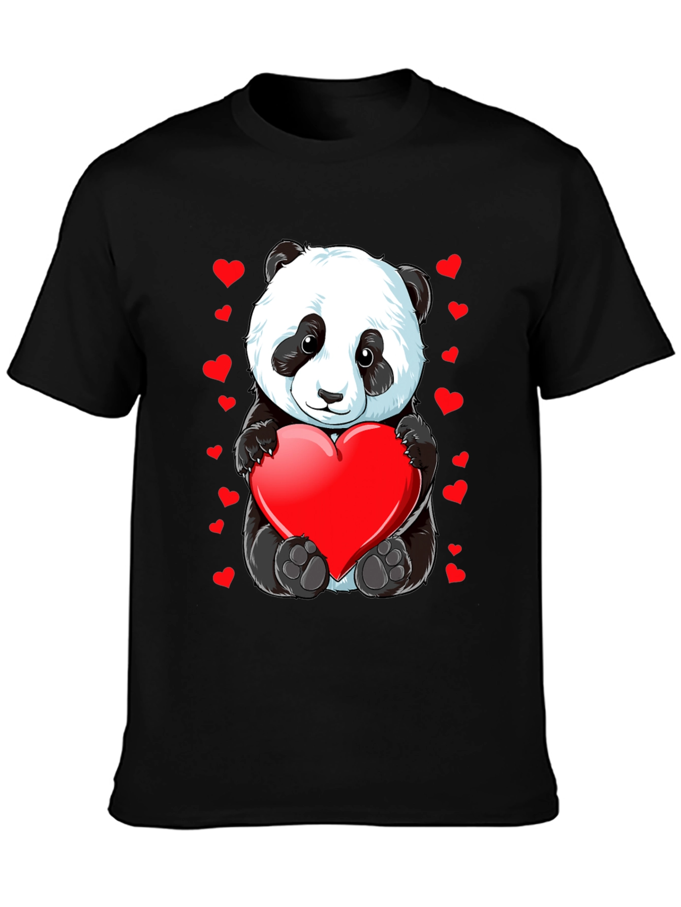 Cute Panda with Heart T-Shirt - Valentines Day Gift