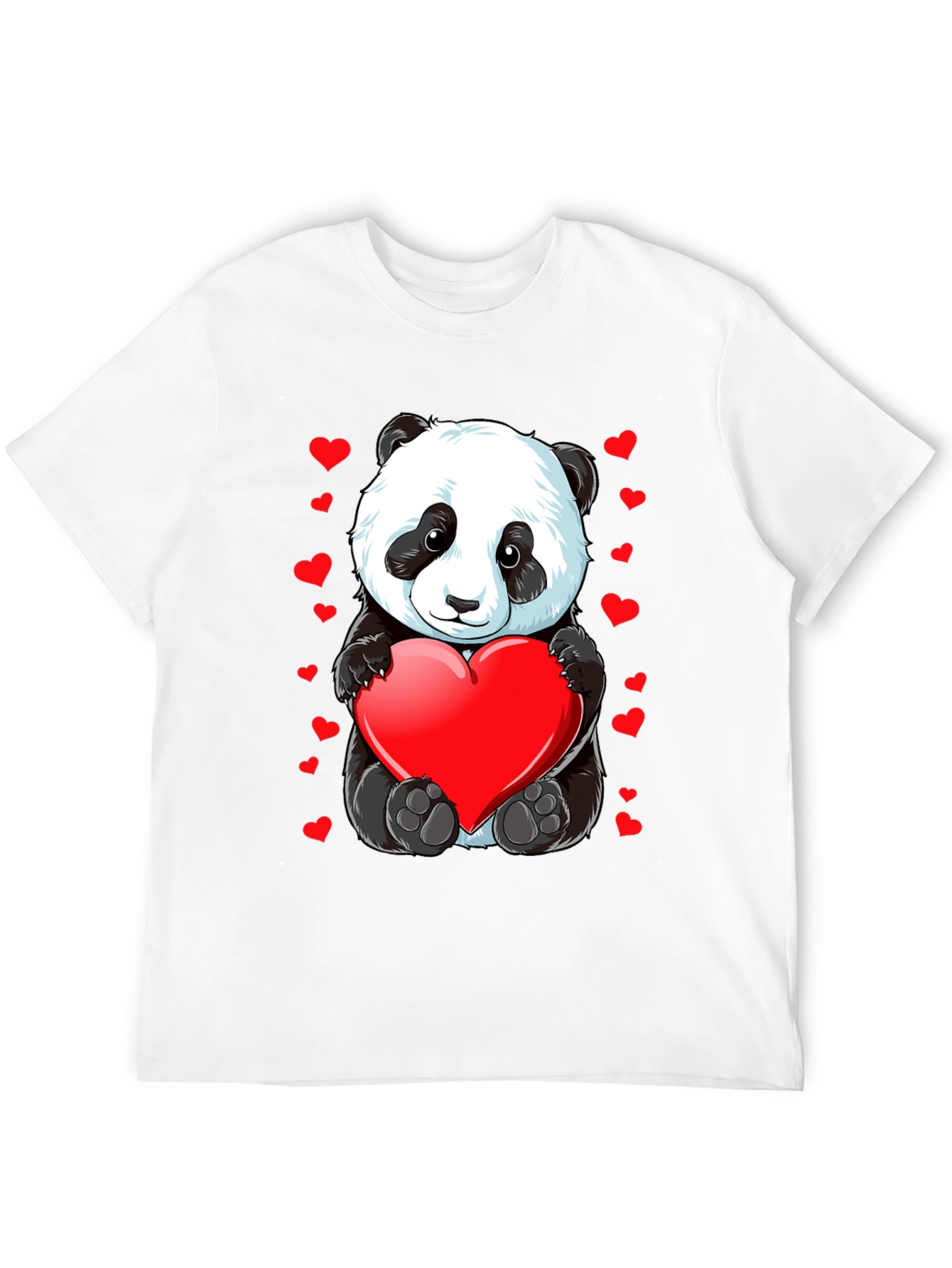 Cute Panda with Heart T-Shirt - Valentines Day Gift