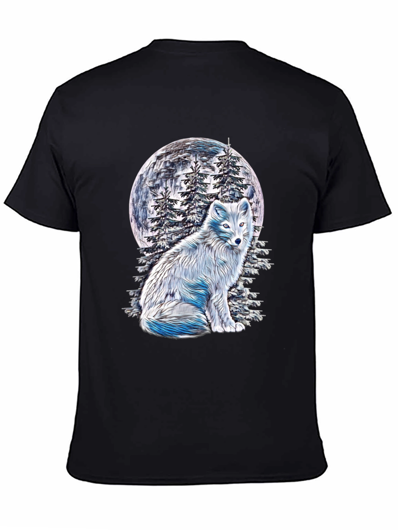 Arctic Fox Moon T-Shirt - Unique Wildlife Tee