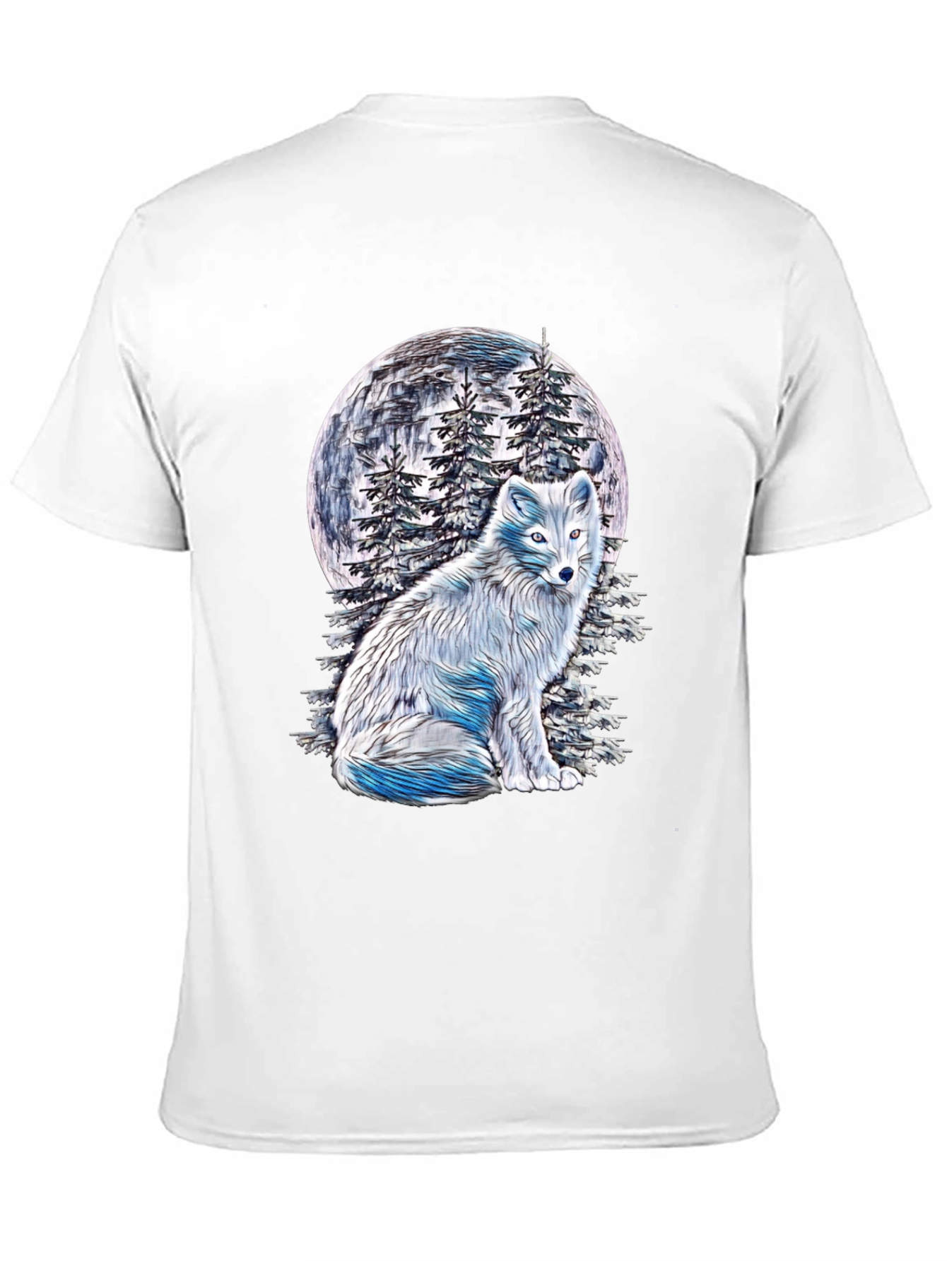 Arctic Fox Moon T-Shirt - Unique Wildlife Tee